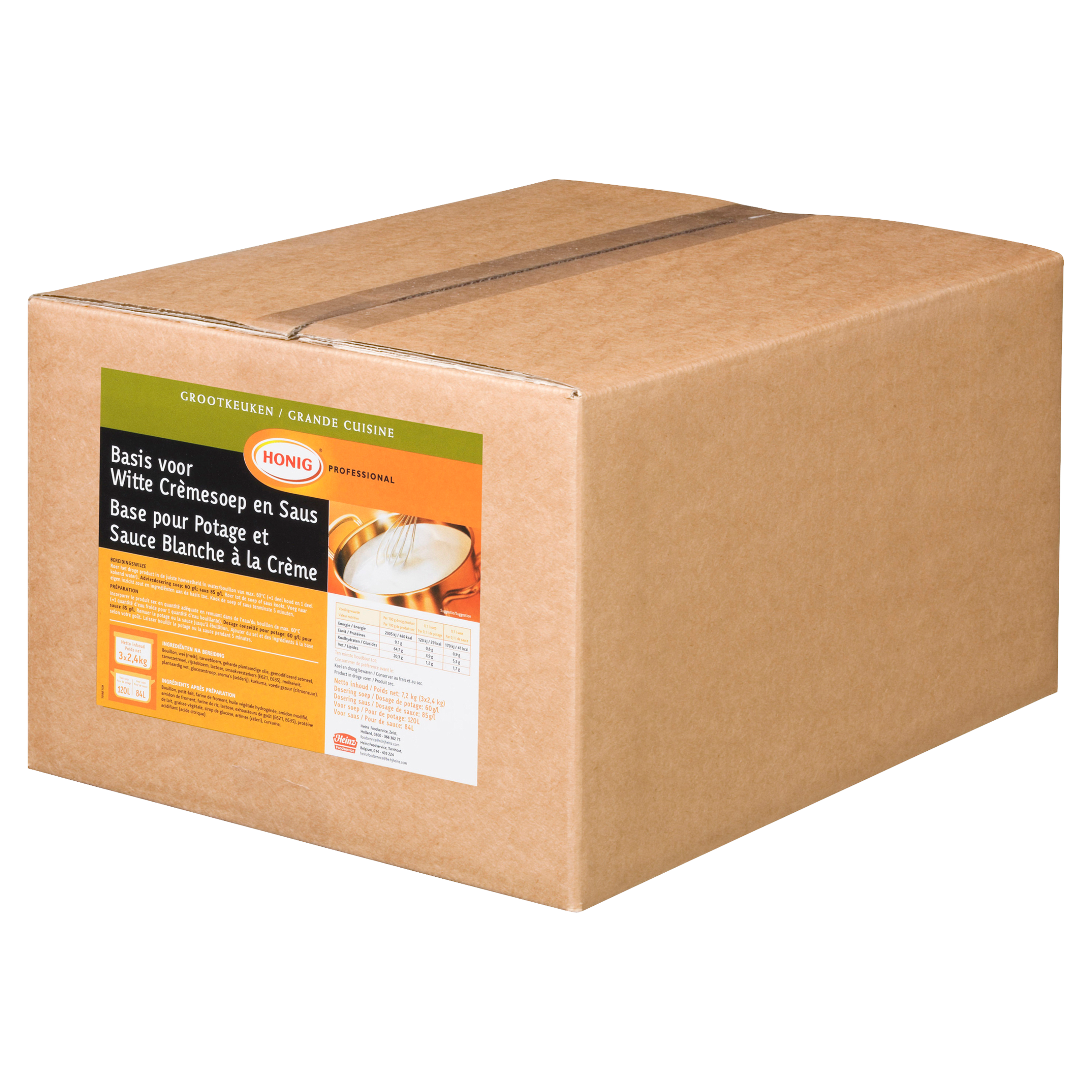 Professional Witte Crèmesoep en Saus 2,4 kg Doos