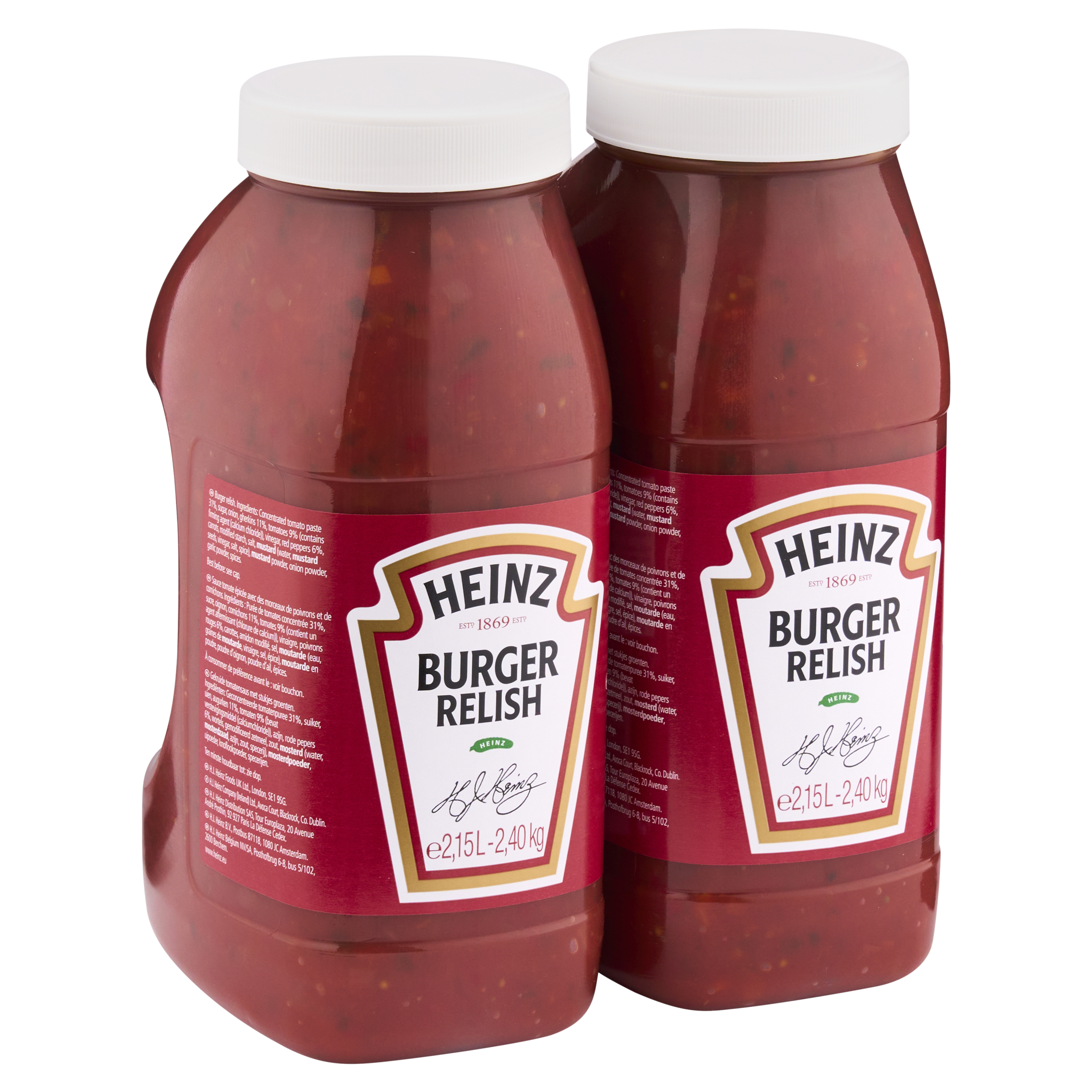 Heinz Burger Relish 2 x 2.15L