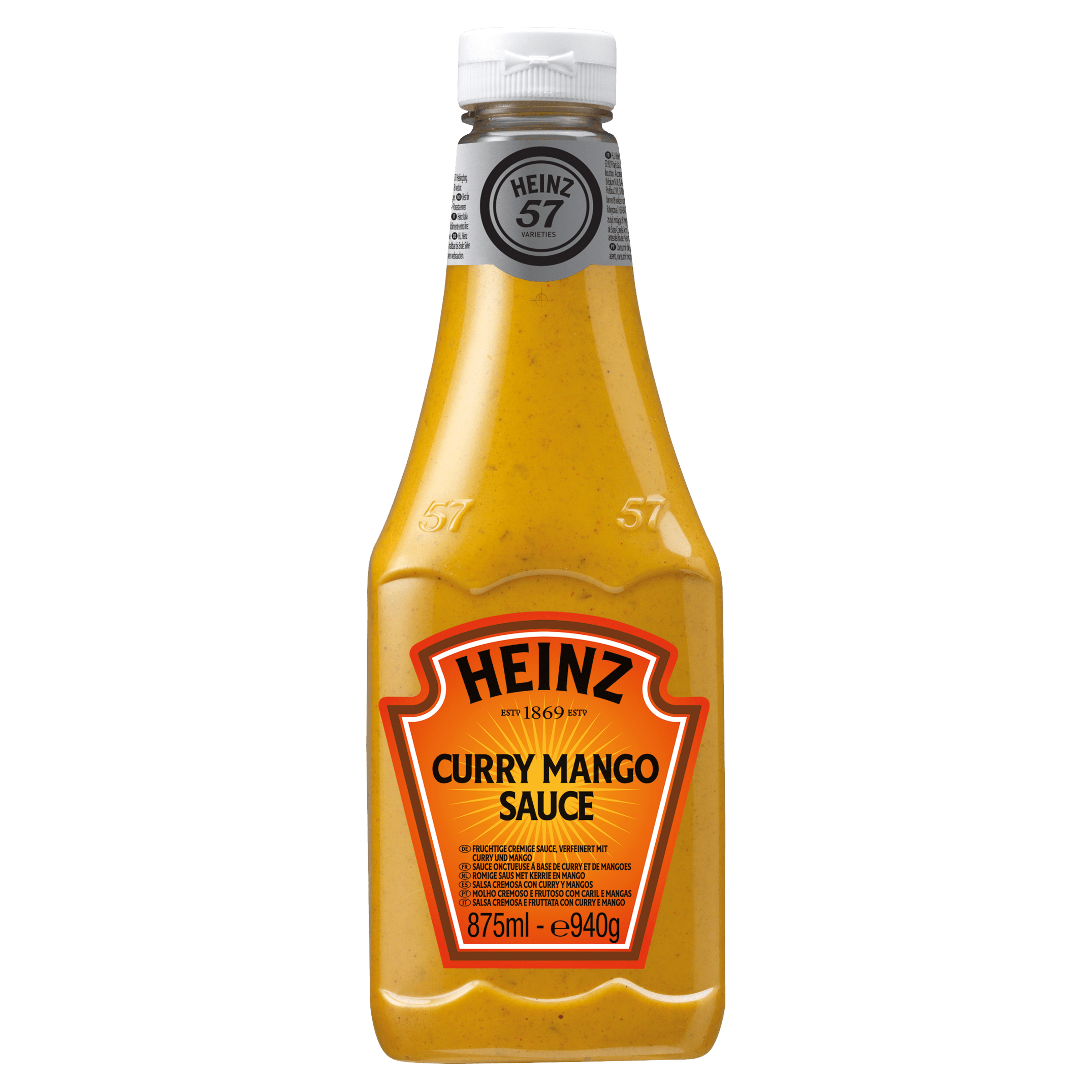 Heinz Salsa Curry Mango Boca Arriba 6*875ml