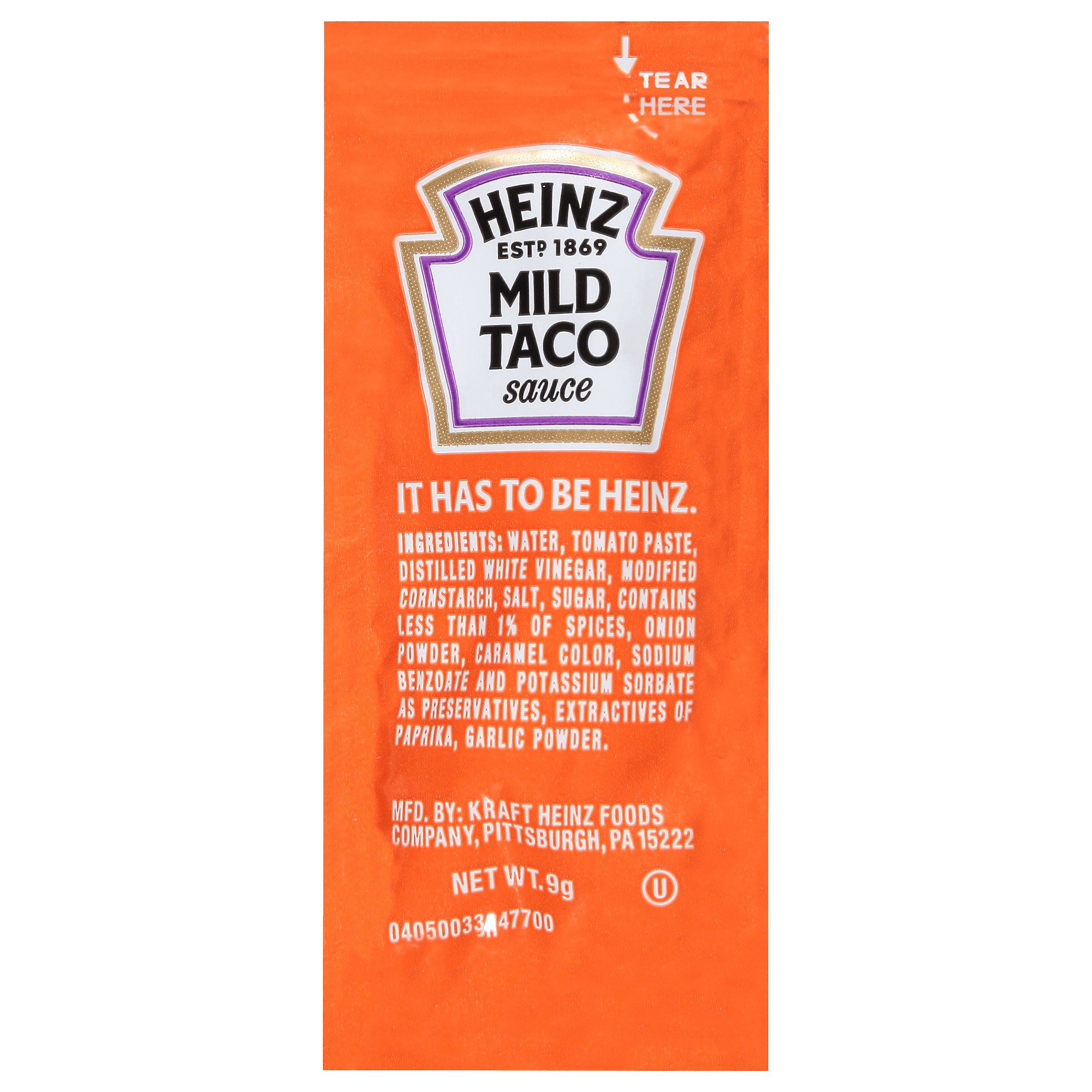 Heinz Single Serve Mild Taco Sauce, 62 OZ Away From Home