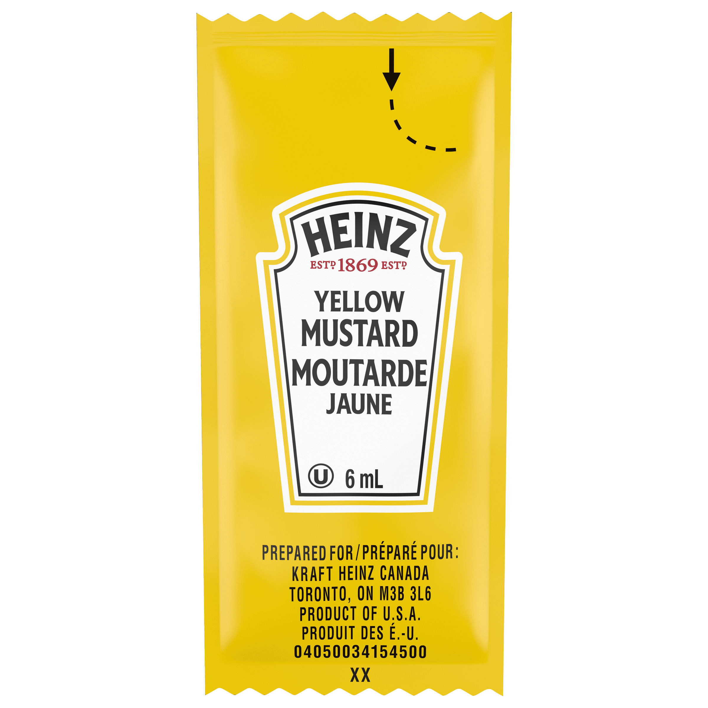 Heinz Yellow Mustard (500 x 6 mL Packets)