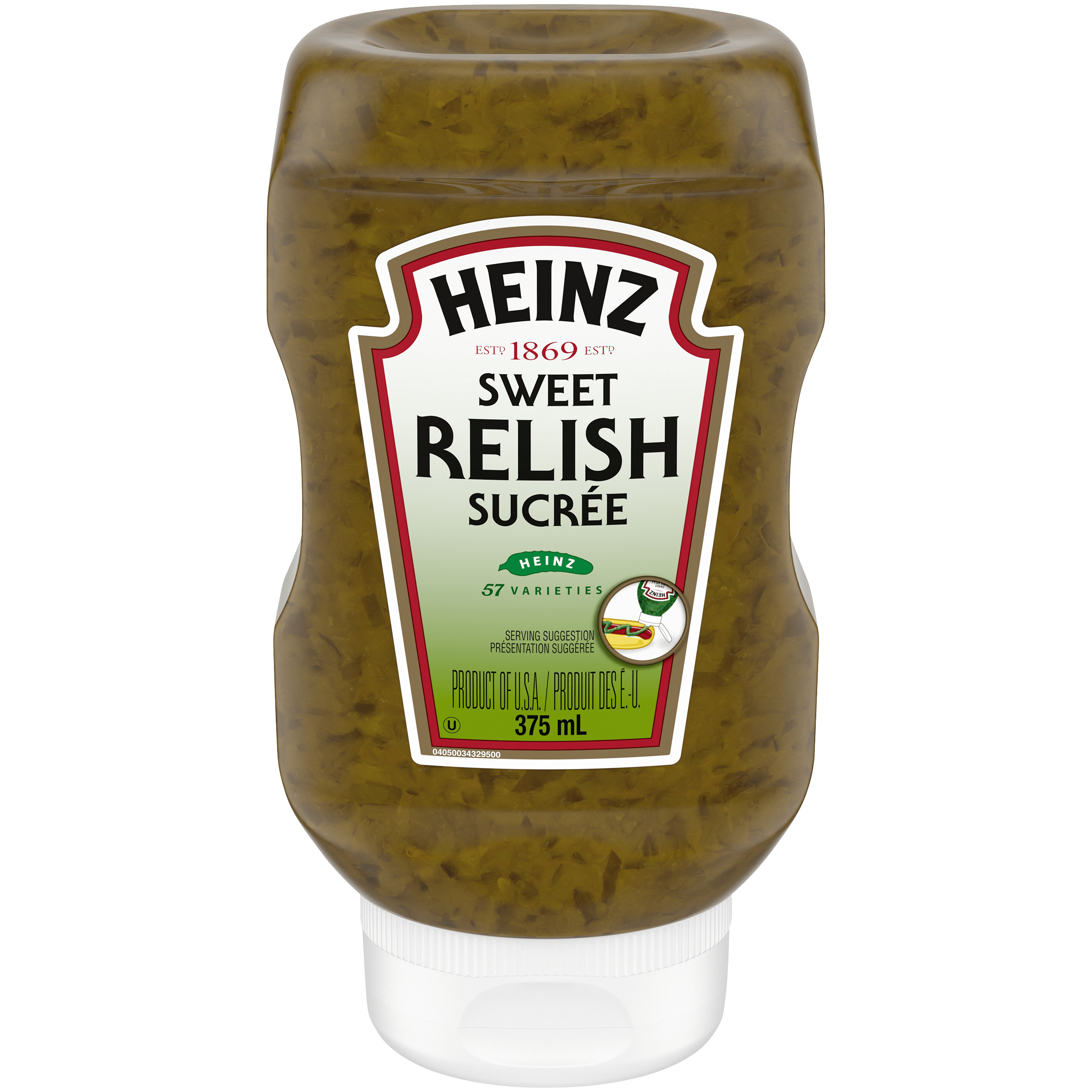 Heinz Sweet Relish (12 x 375 mL Squeeze Bottles)