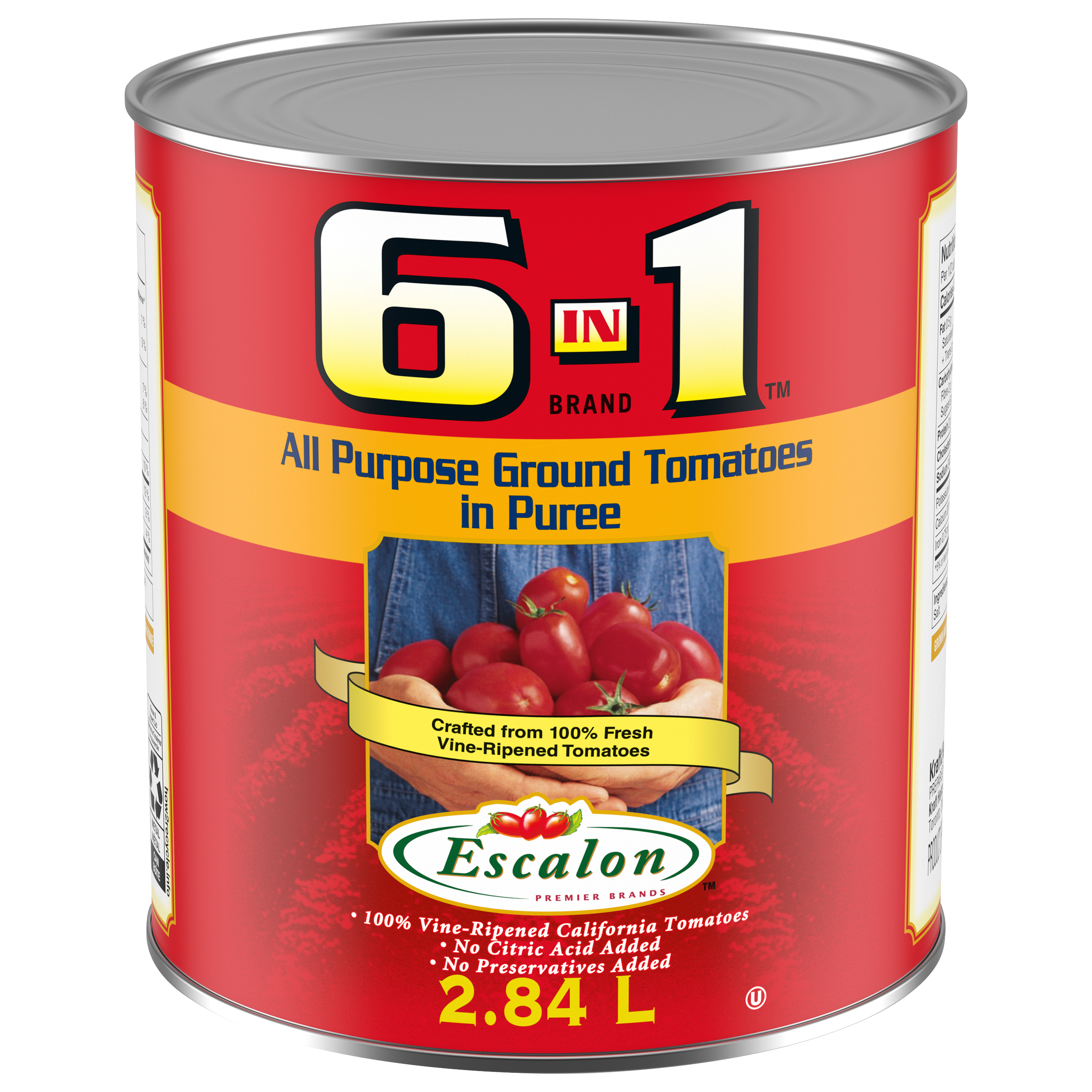 Tomates broyées tout usage 6-en-1 Escalon (6 x boîte de 2,84 L)