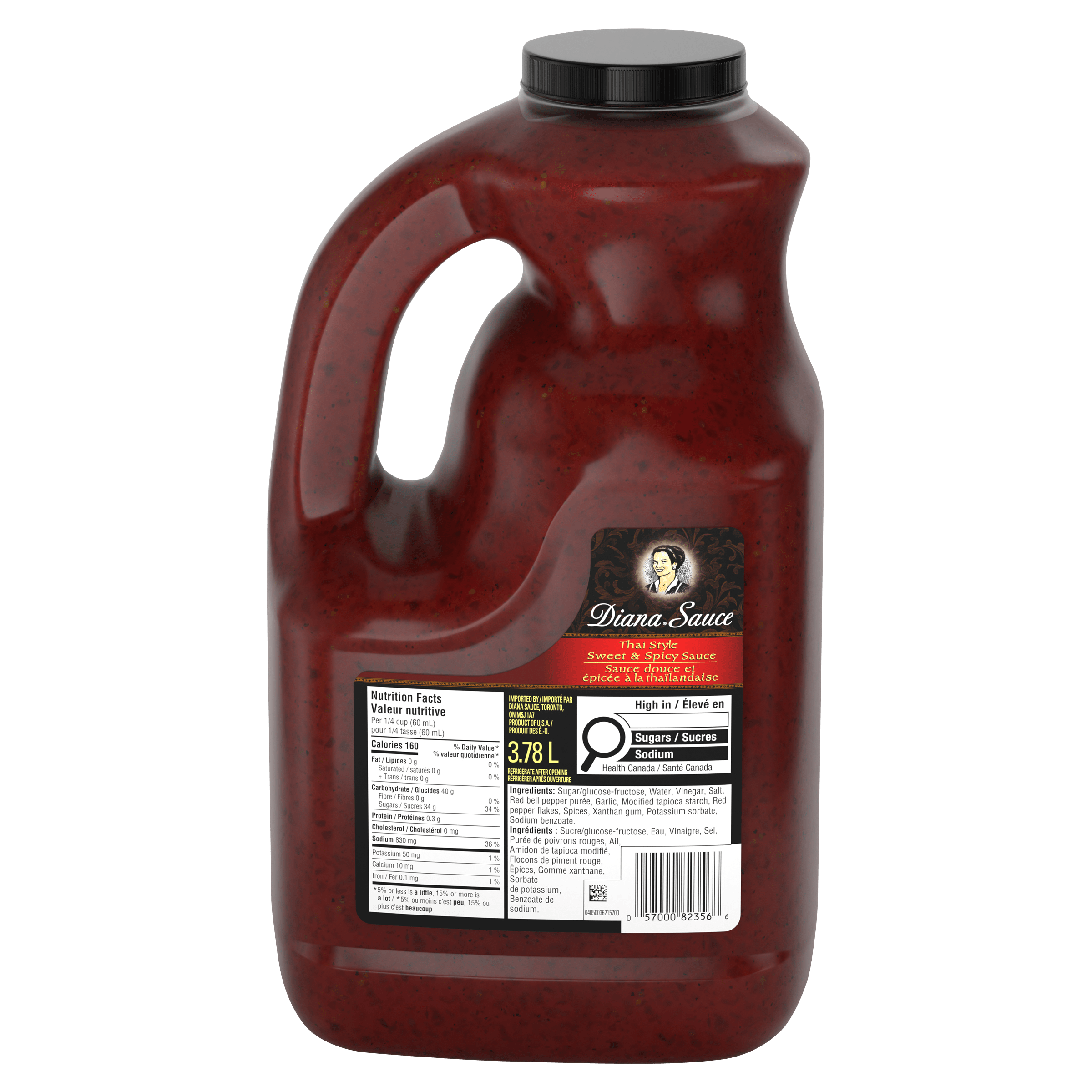 Sauce barbecue thaïlandaise douce et épicée Diana (2 x pot de 3,78 L)