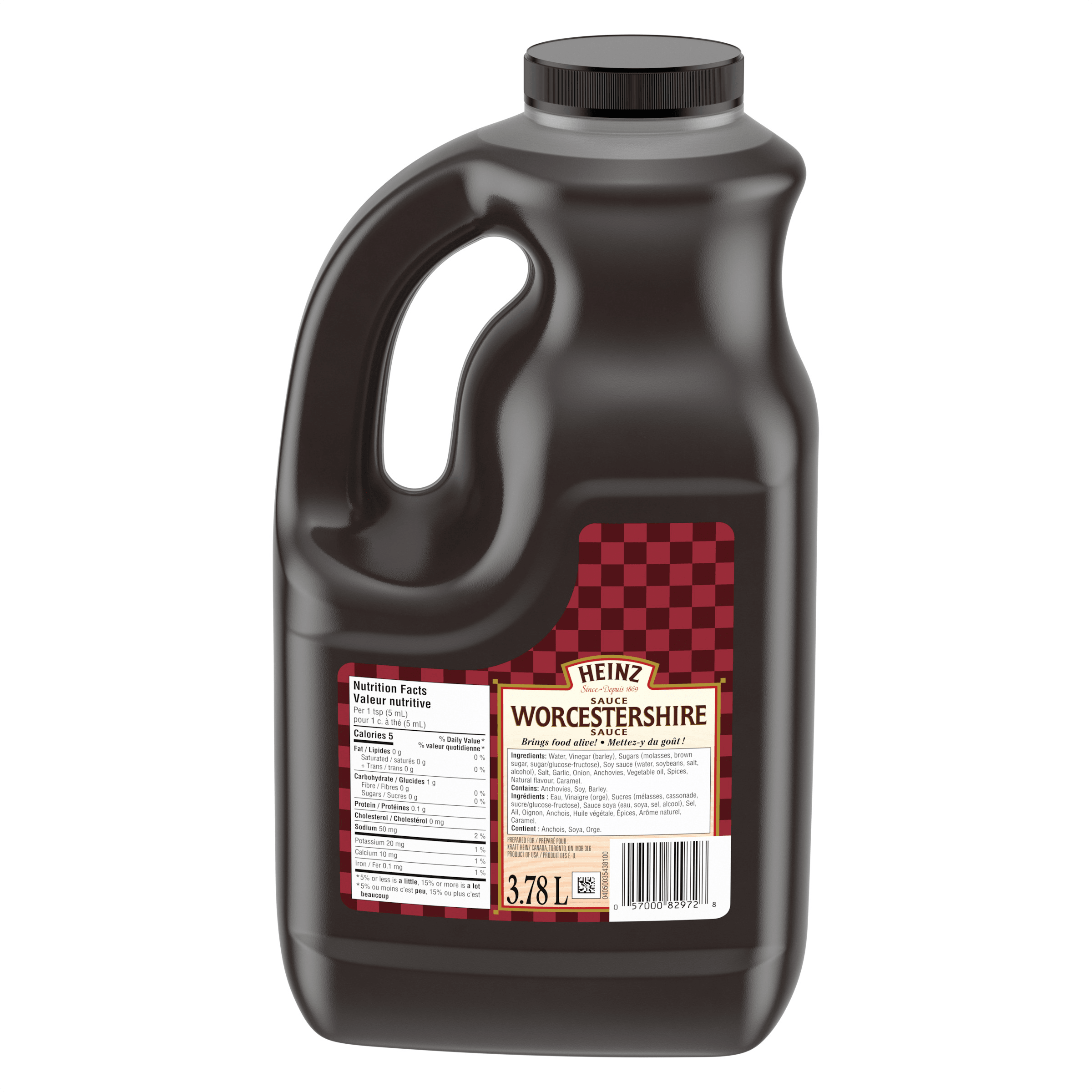 Sauce Worcestershire Heinz (2 x pot de 3,78 L)