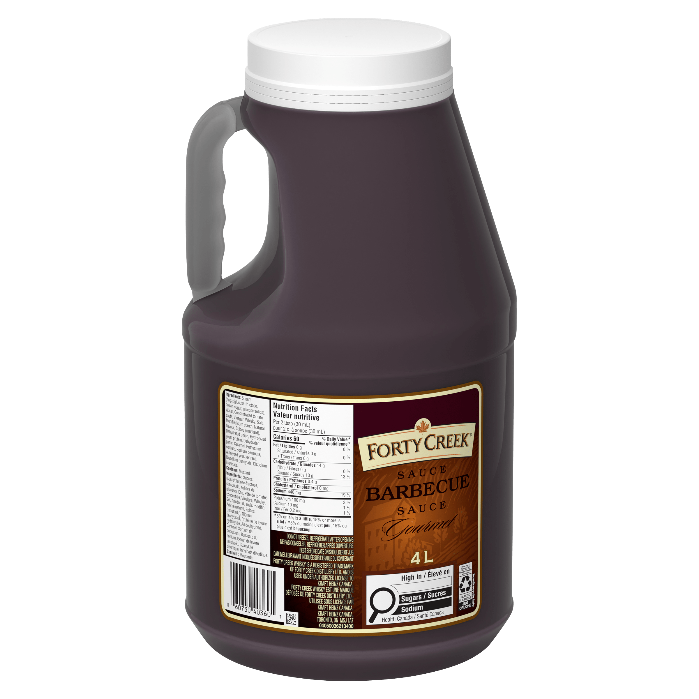 PL Forty Creek Barbecue Sauce (2 X 4 L Jug)