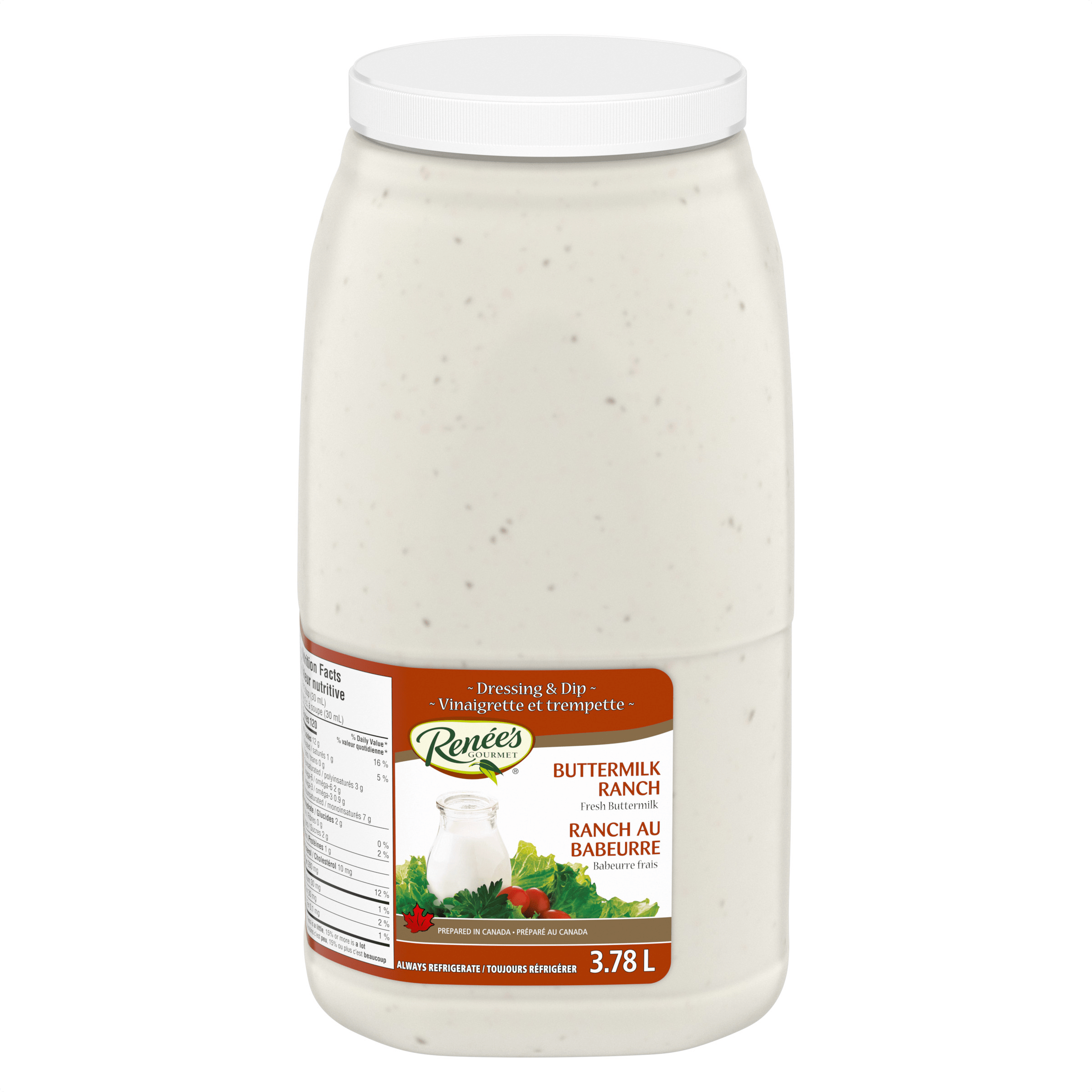 Vinaigrette Ranch au babeurre Renée’s (2 x 3,78 L)