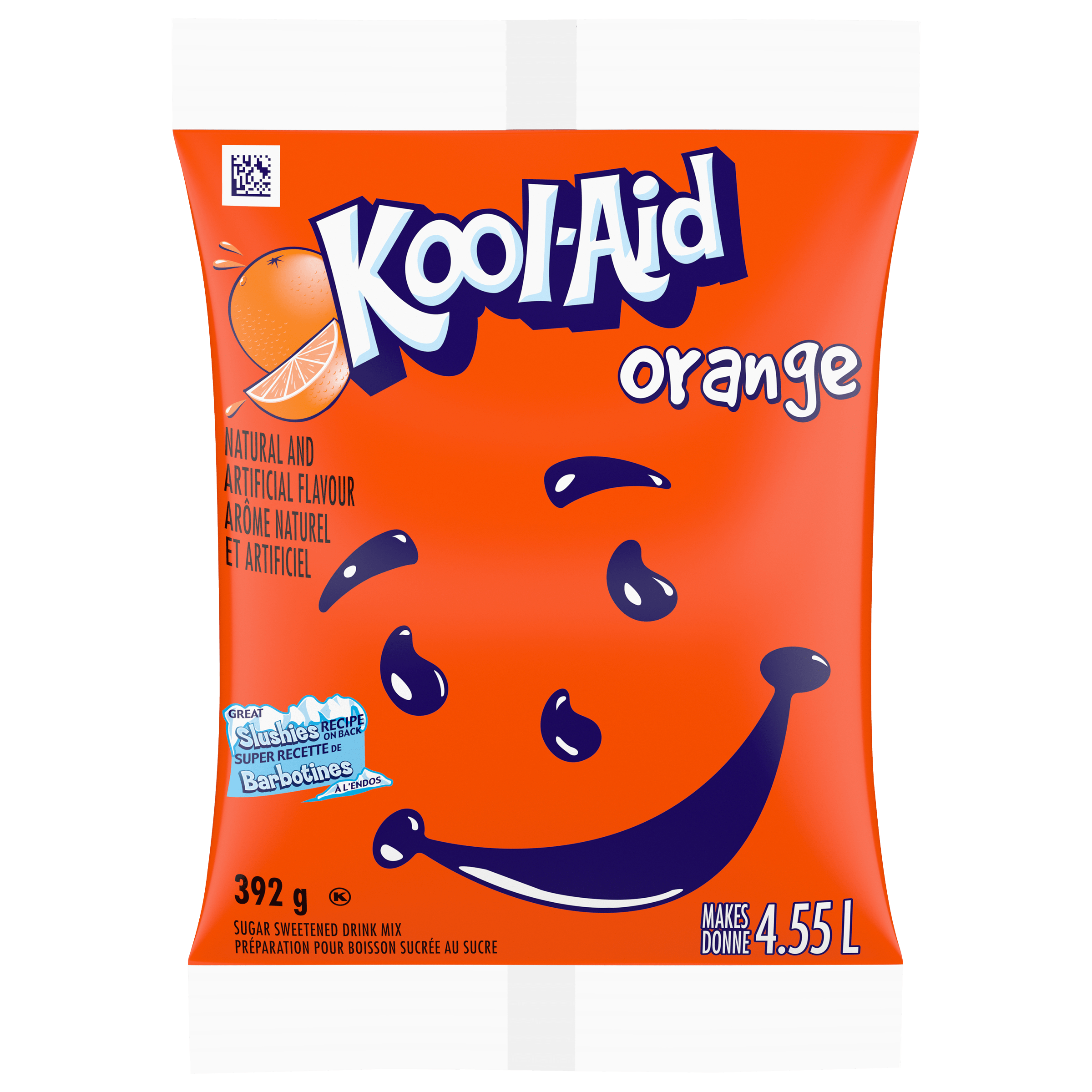 Kool-Aid Orange Flavoured Sugar Sweetened Drink Mix (18 x 392 g bags)
