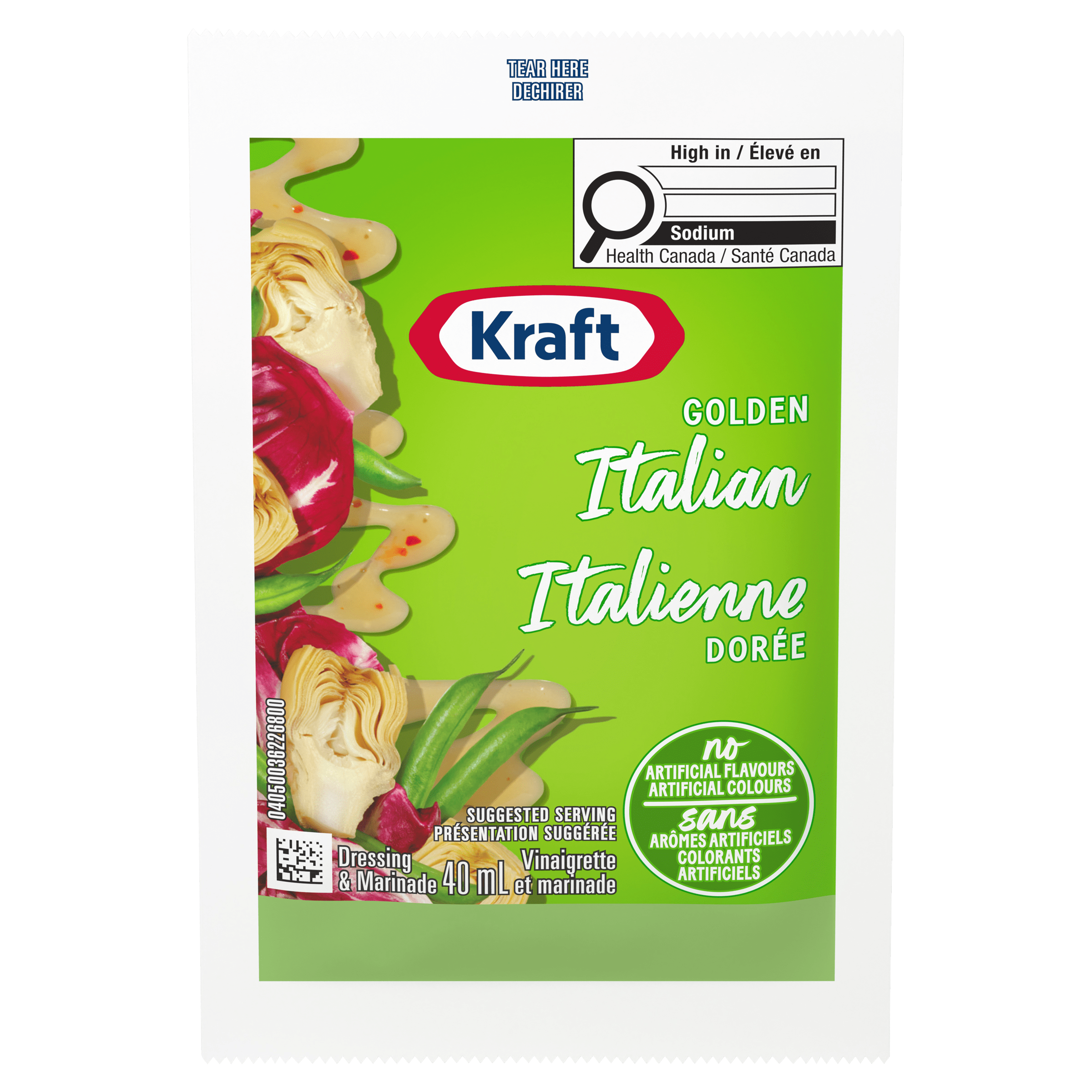 Kraft Golden Italian Salad Dressing (100 x 40 ML Packets)