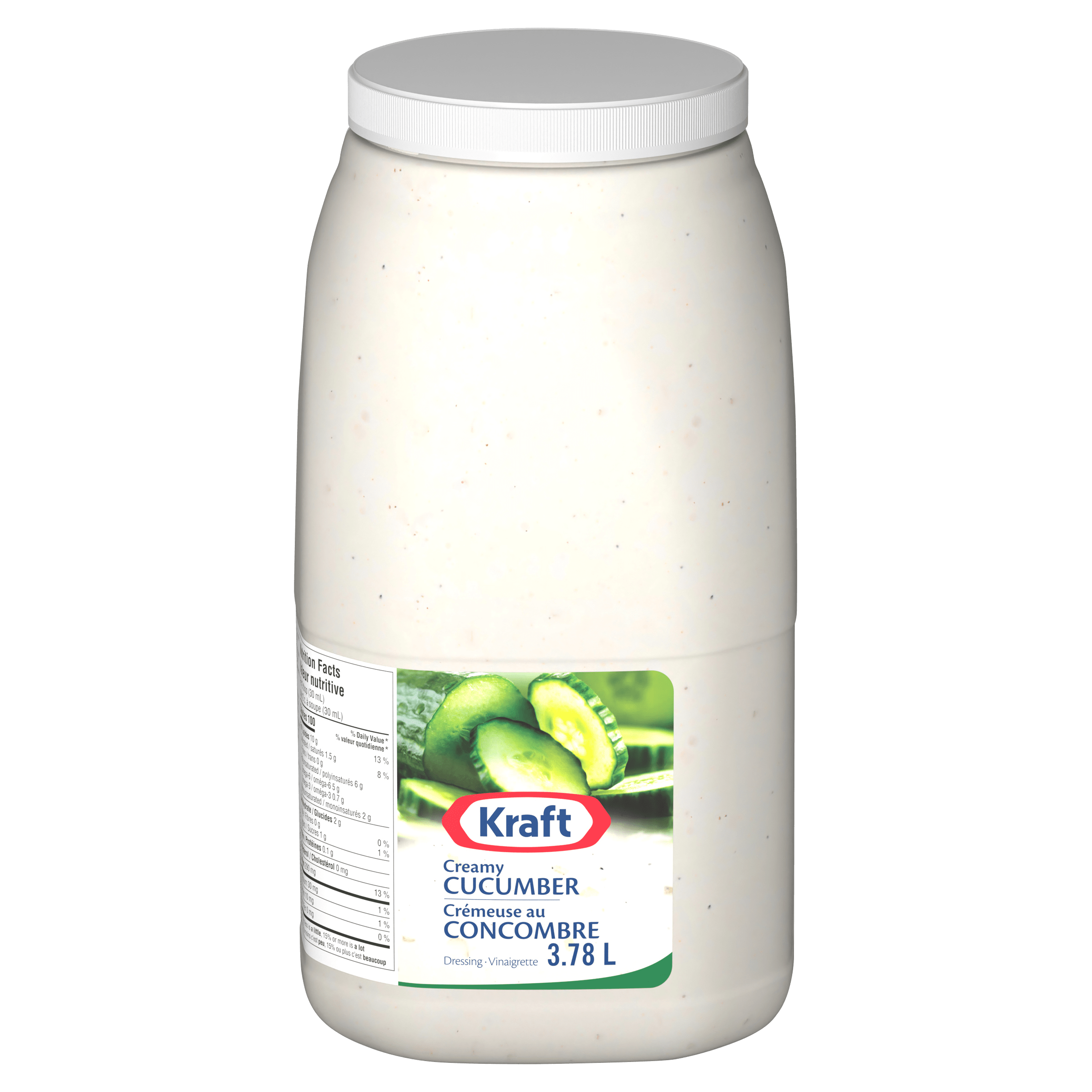 Vinaigrette crémeuse au concombre Kraft (2 x pot de 3,78 L)