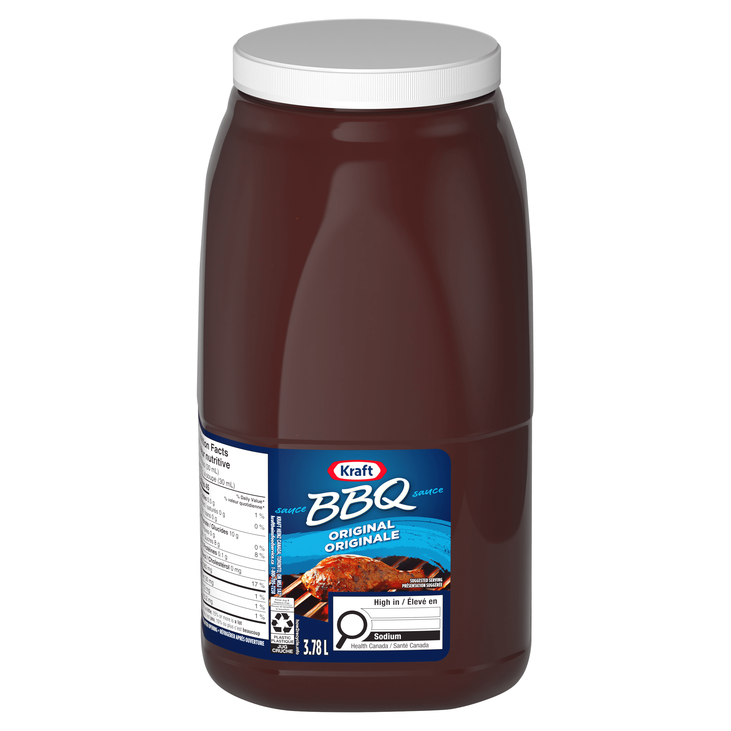 Sauce barbecue Kraft (2 x pot de 3,78 L)