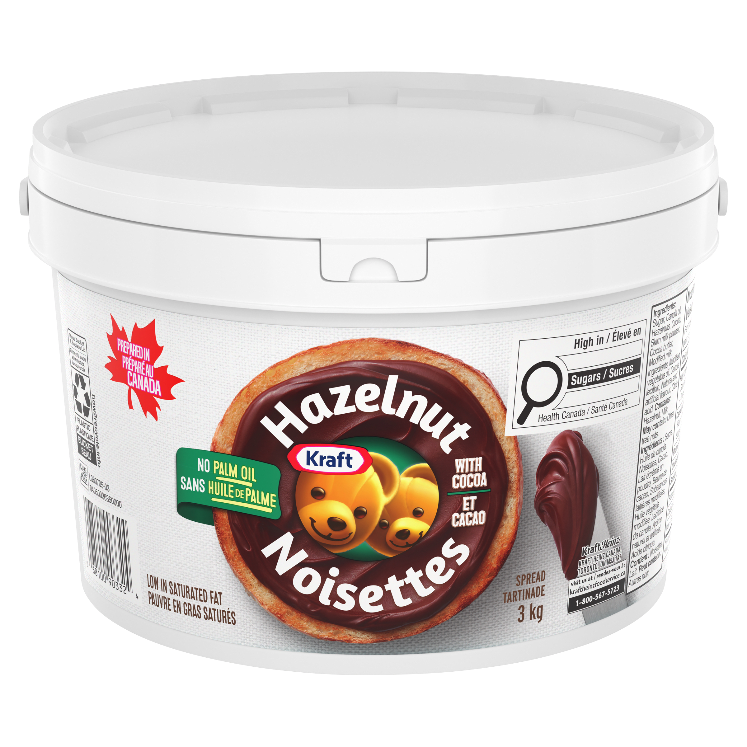 Kraft Hazelnut Spread Pail (2 x 3 kg)