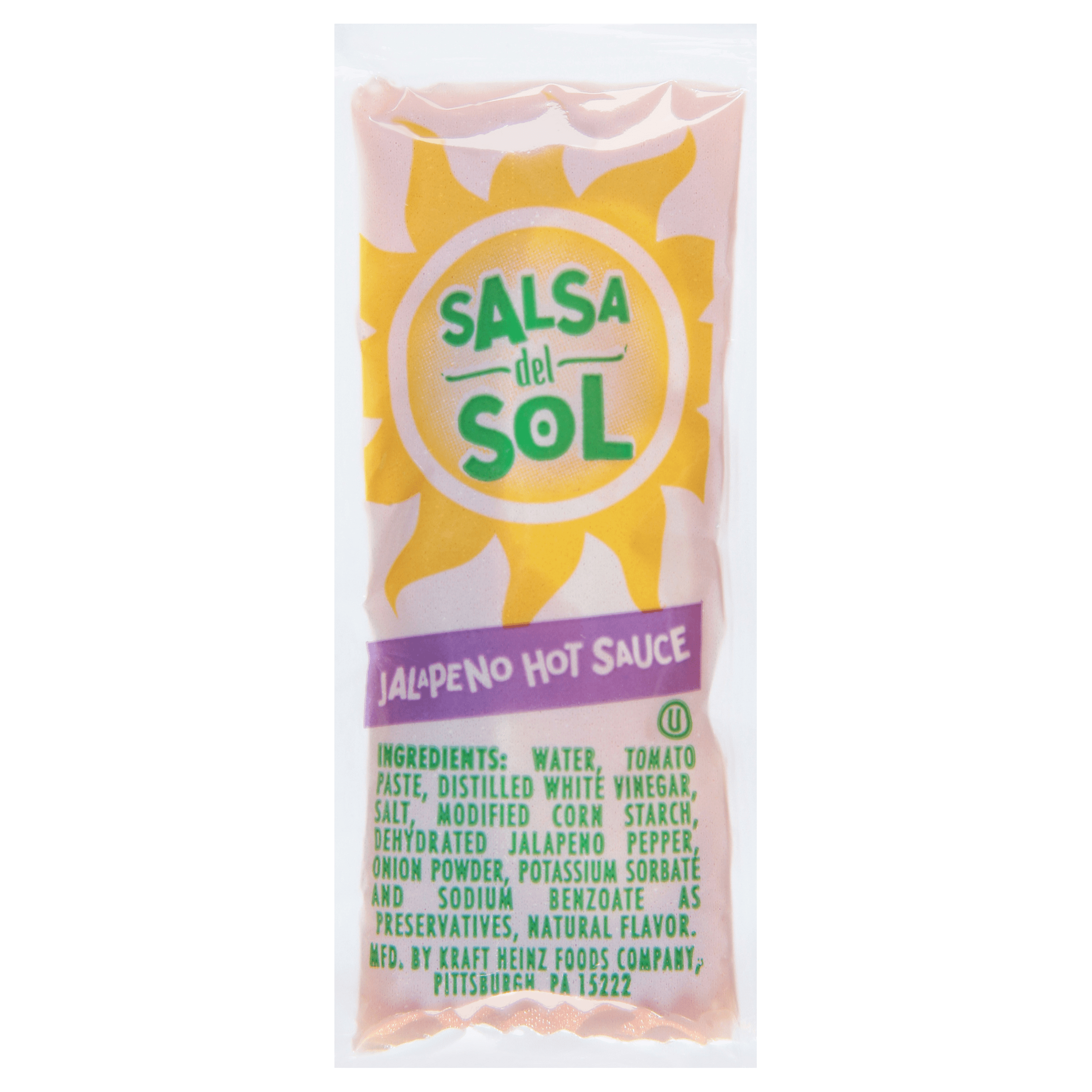 Salsa Del Sol Single Serve Jalapeño Hot Sauce, 9.688 LB Away From Home