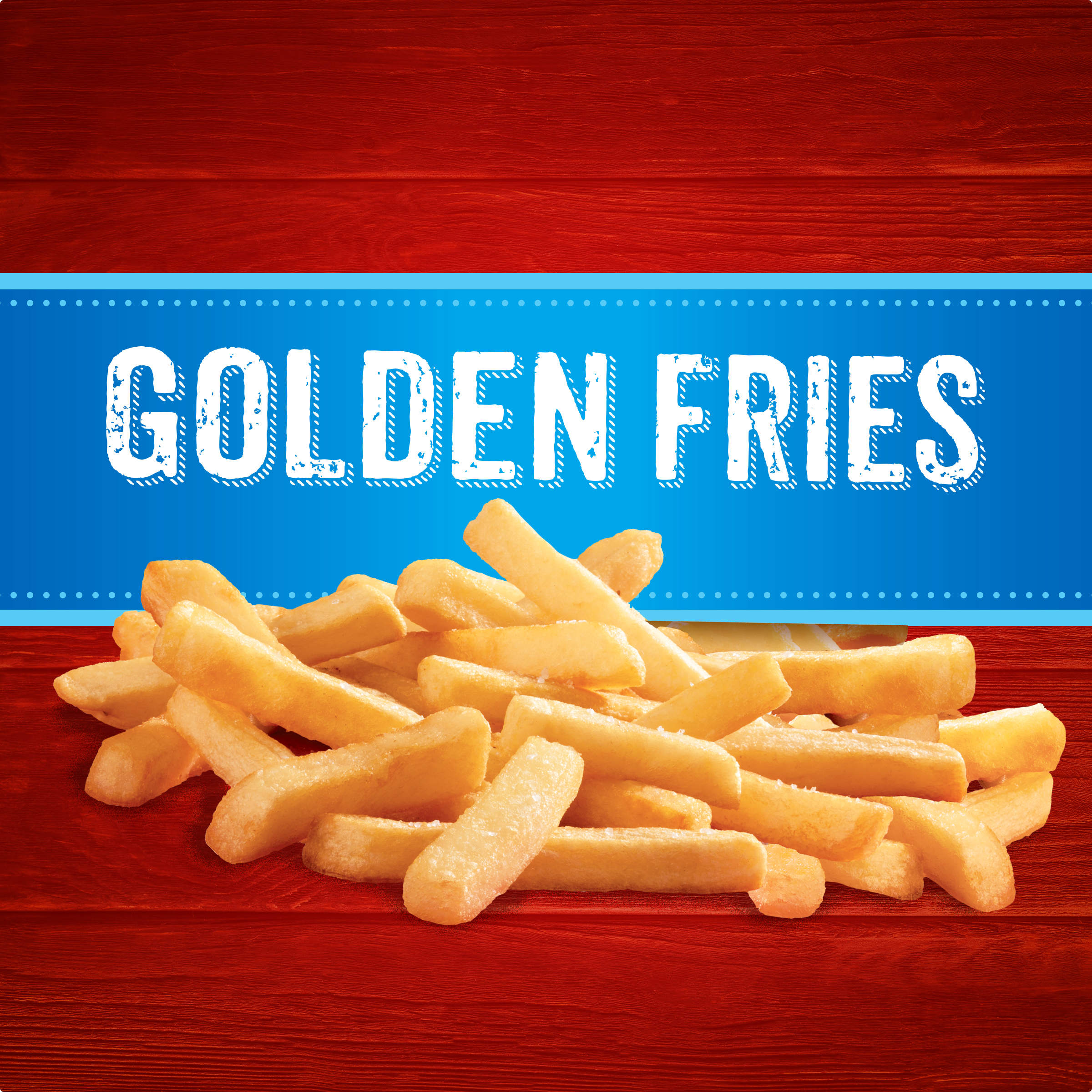 Golden French Fries Fried Frozen Potatoes