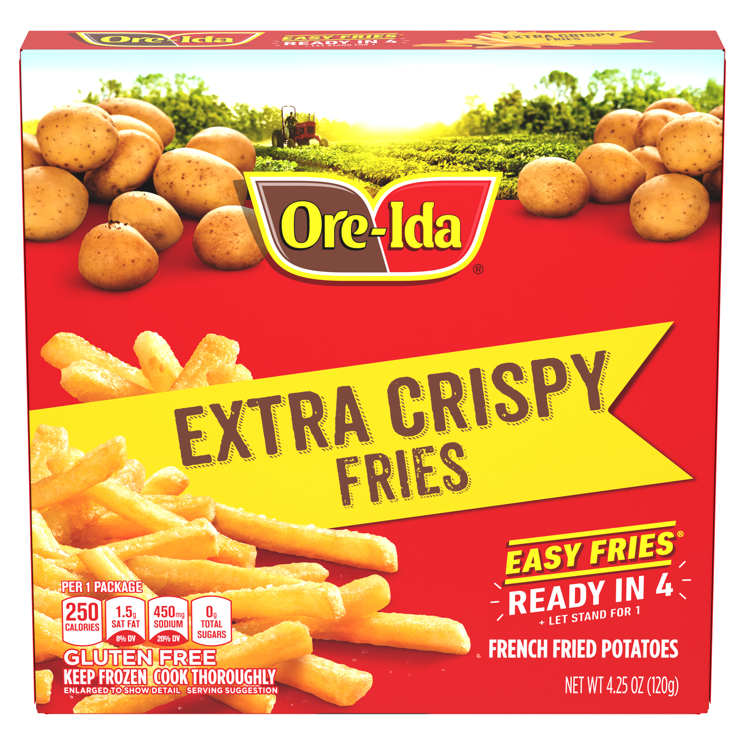 Crispy Golden French Fries Fried Microwavable Frozen Potatoes