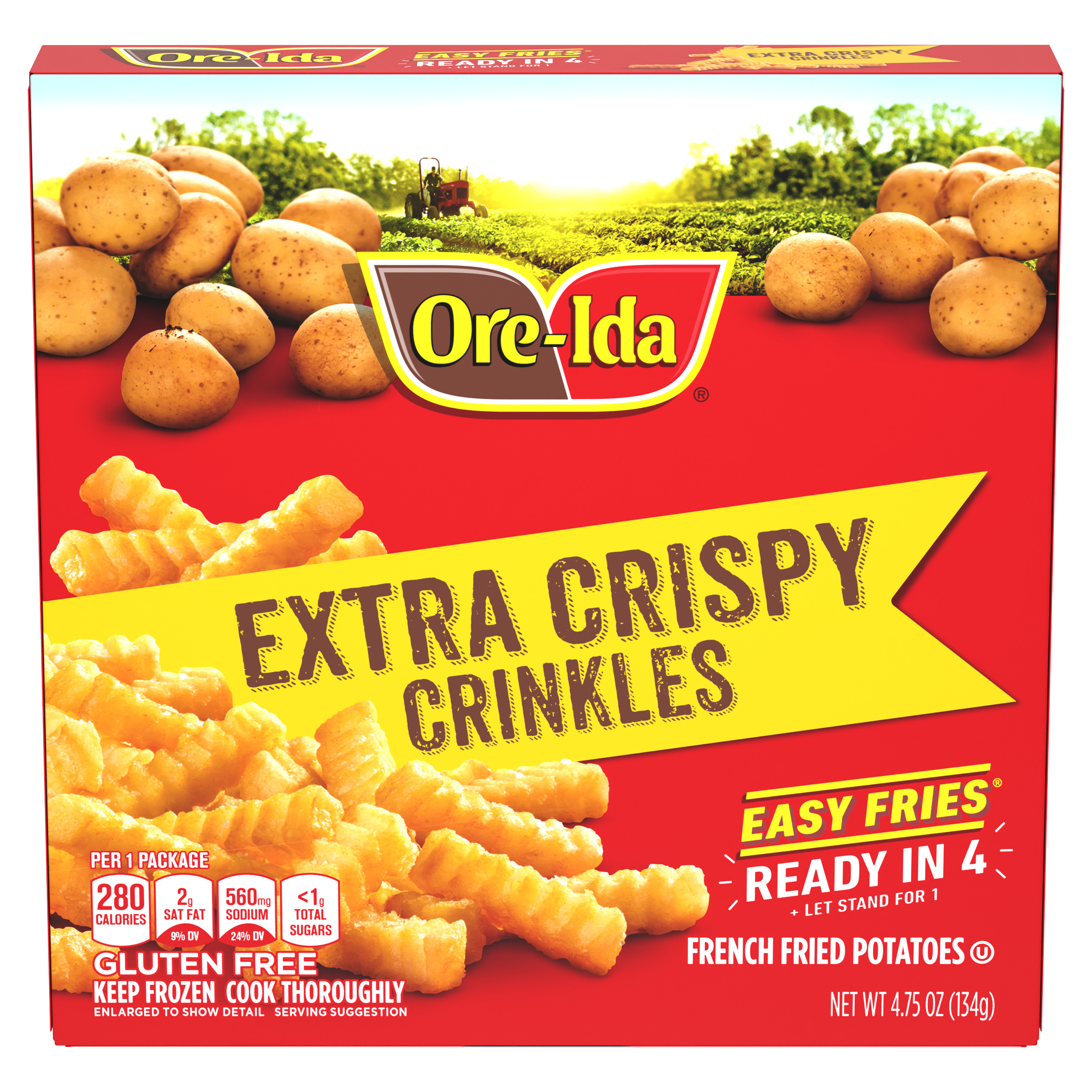 Extra Crispy Crinkles French Fries Fried Microwavable Frozen Potatoes