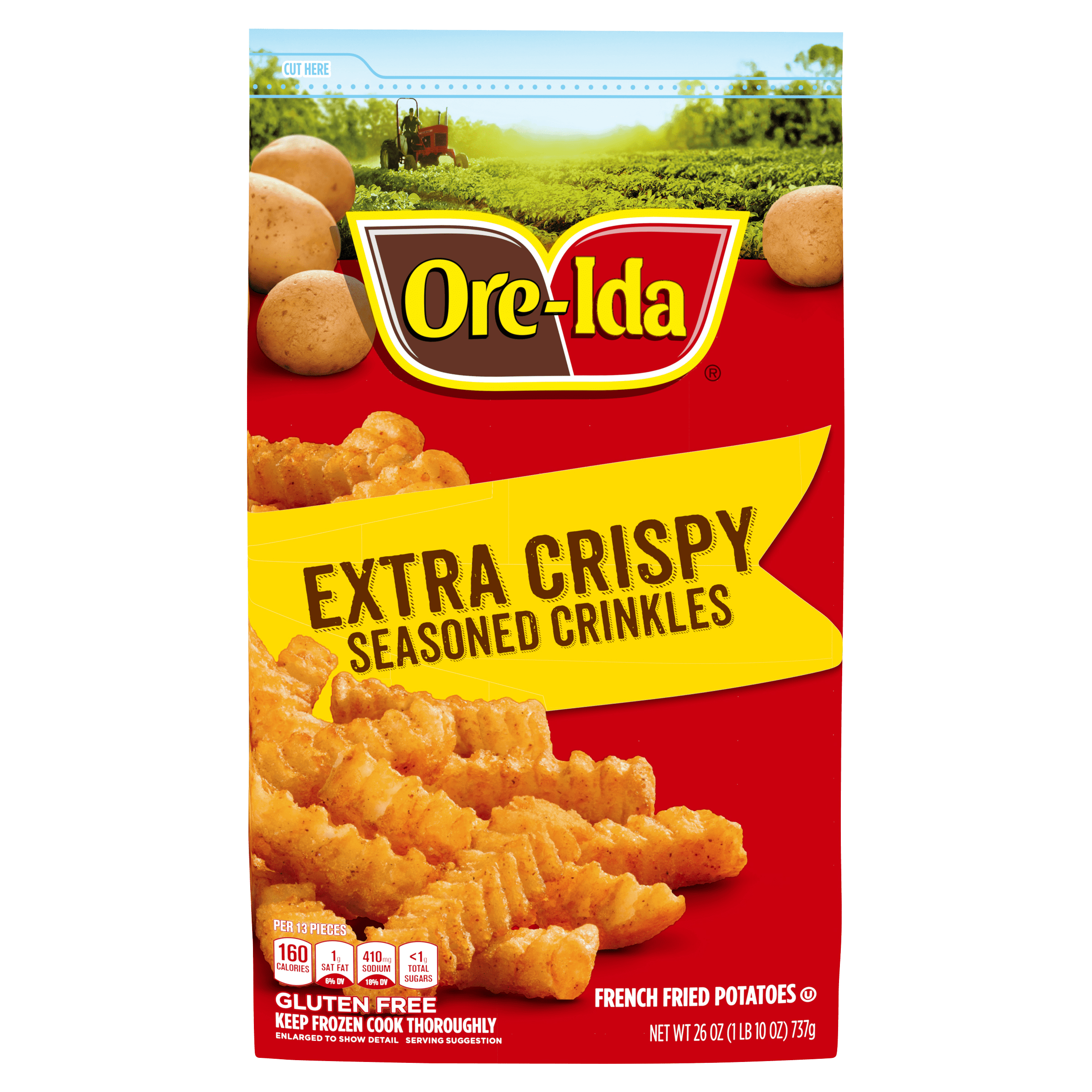 Extra Crispy Seasoned Crinkles French Fries Fried Frozen Potatoes ORE extra-crispy-seasoned-crinkles-french-fries-fried-frozen-potatoes-ore