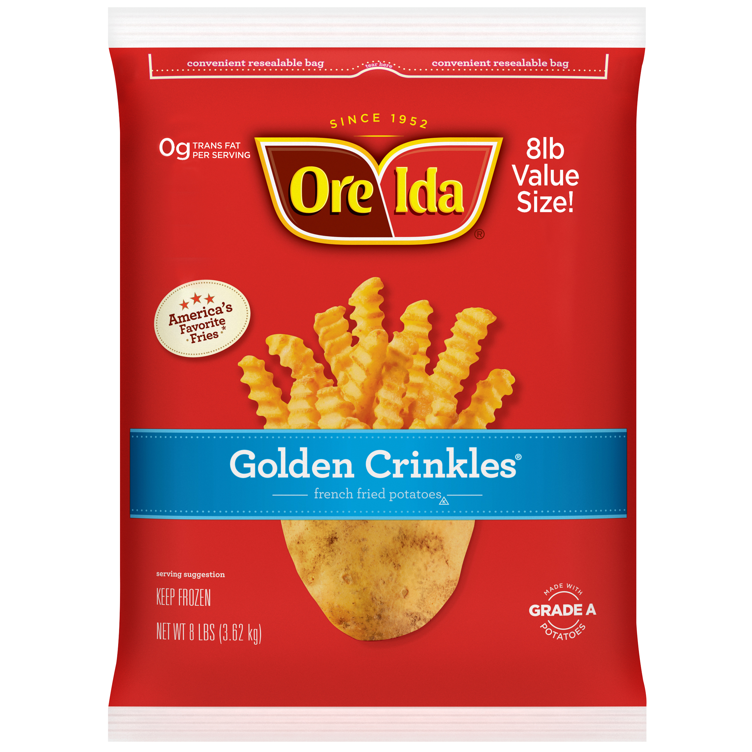 Golden Crinkles French Fries Fried Frozen Potatoes Value Size