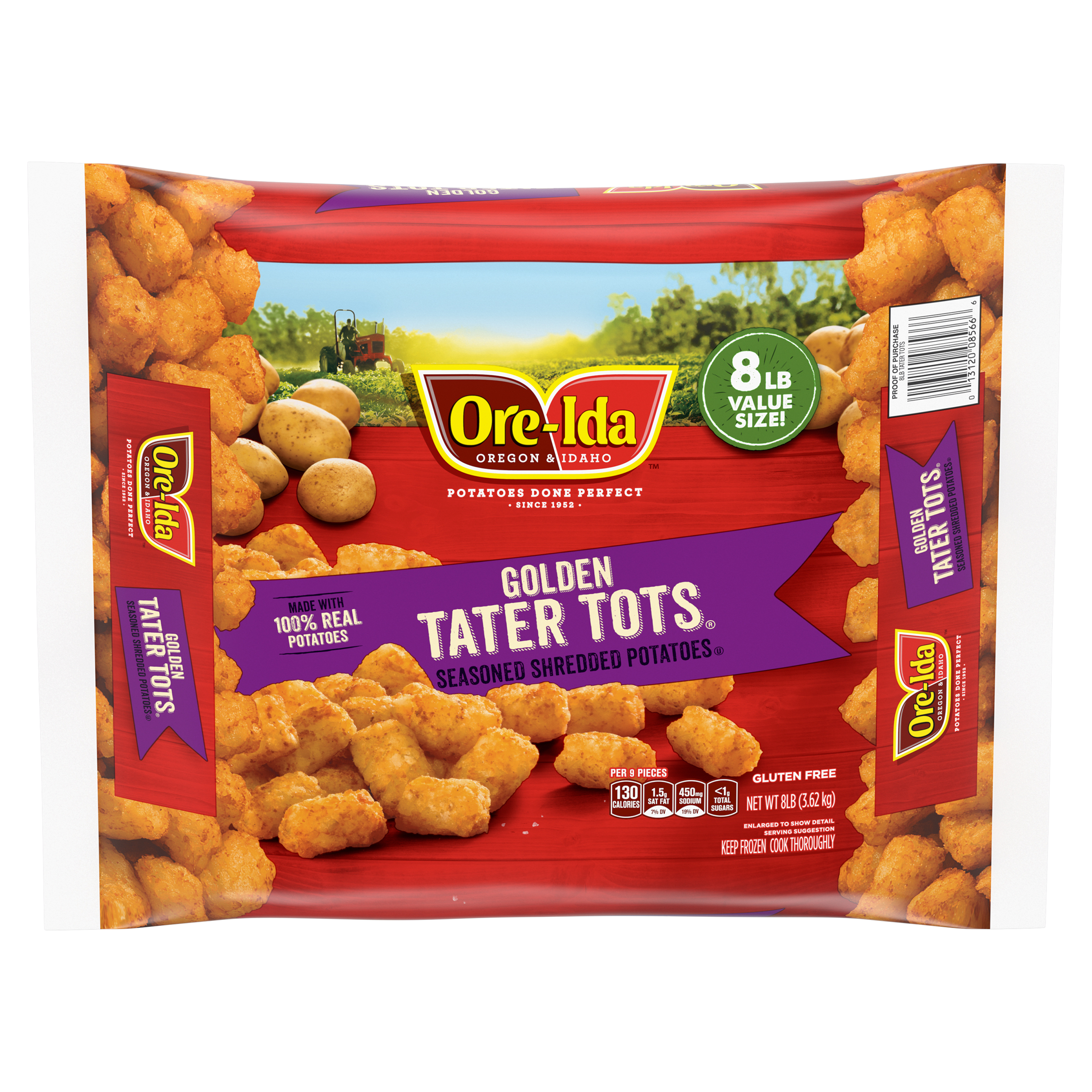 Golden Tater Tots Seasoned Shredded Frozen Potatoes Value Size