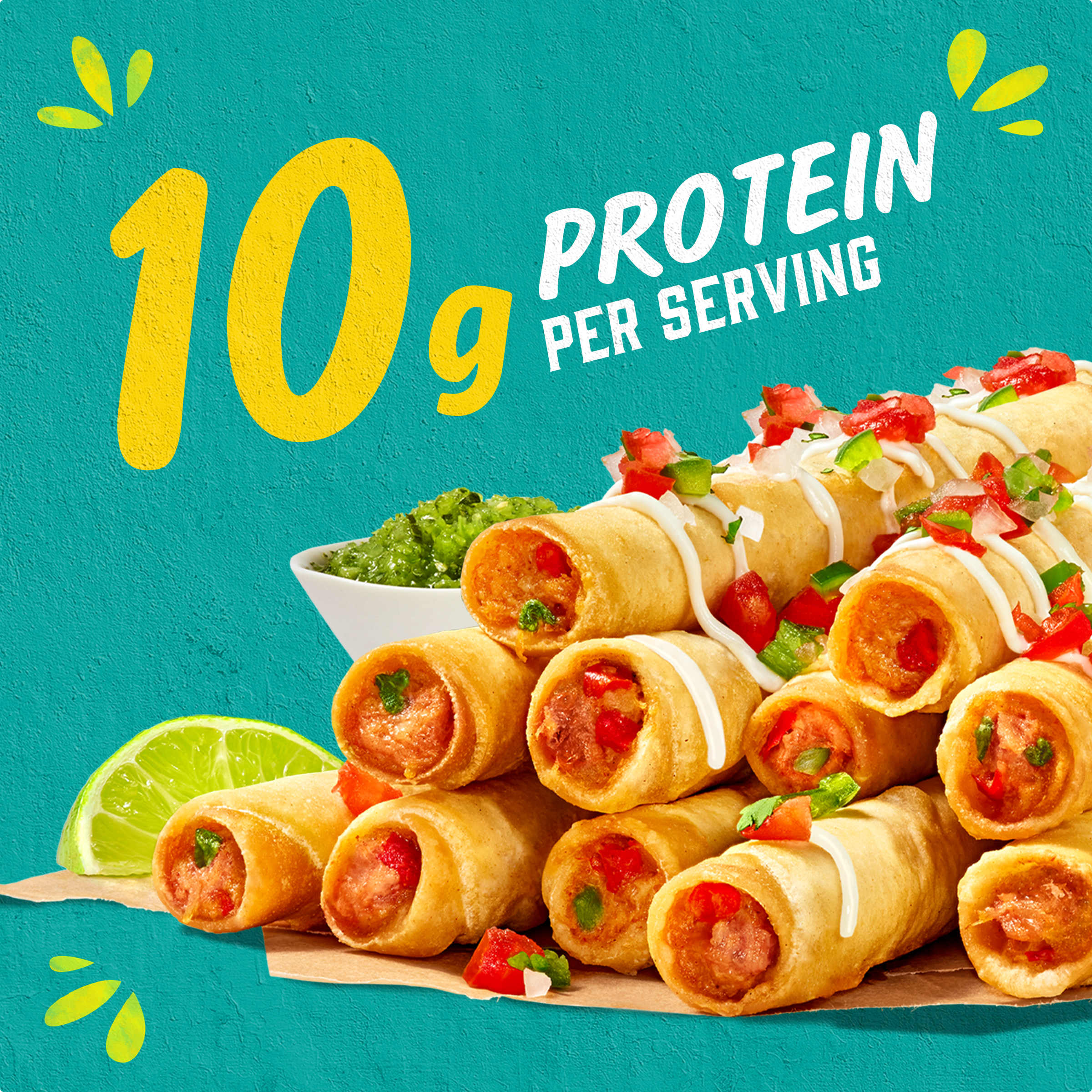 Chicken & Cheese Large Flour Taquitos Frozen Snacks