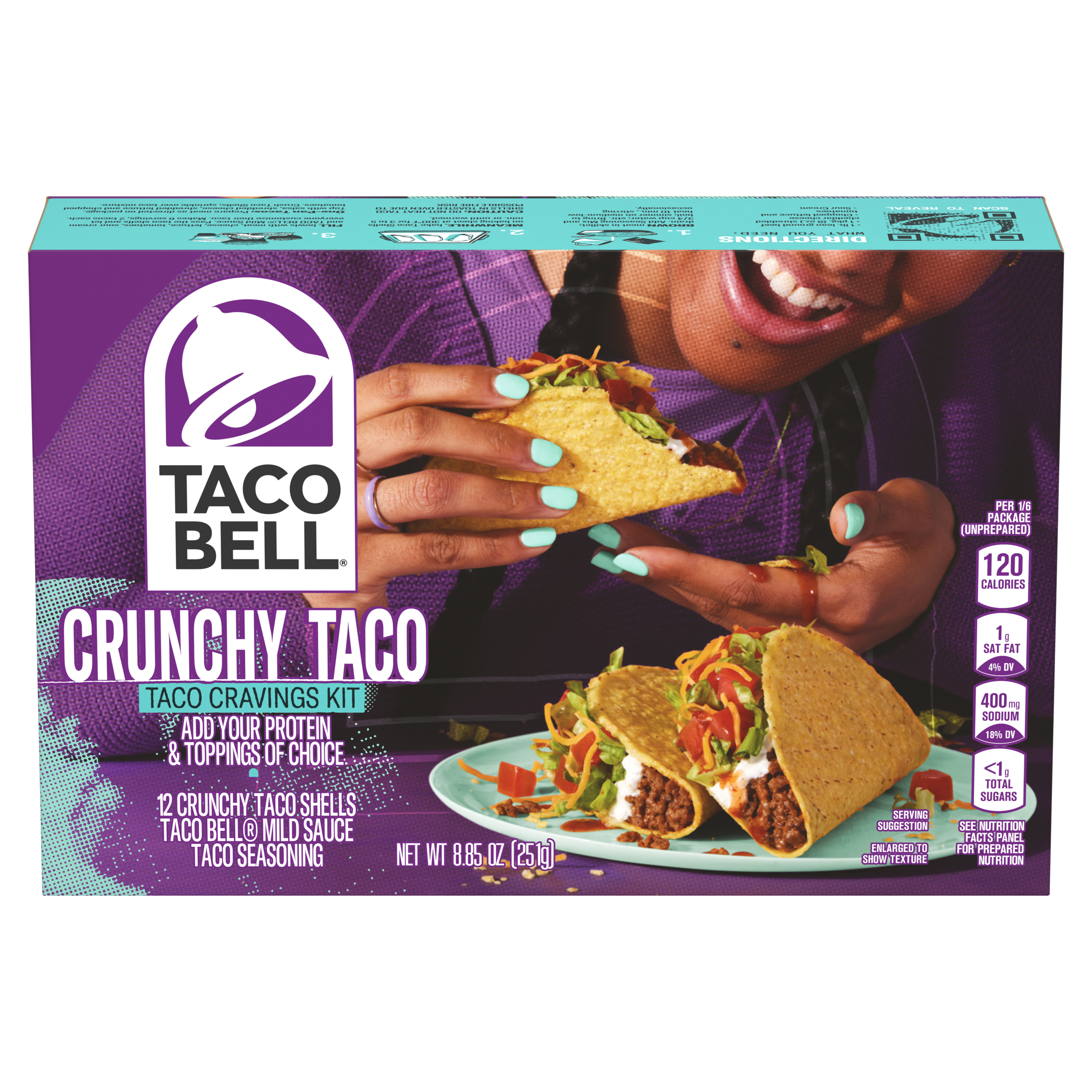 Crunchy Taco Dinner Kit with Twelve Crunchy Taco Shells,  Mild Sauce & Seasoning