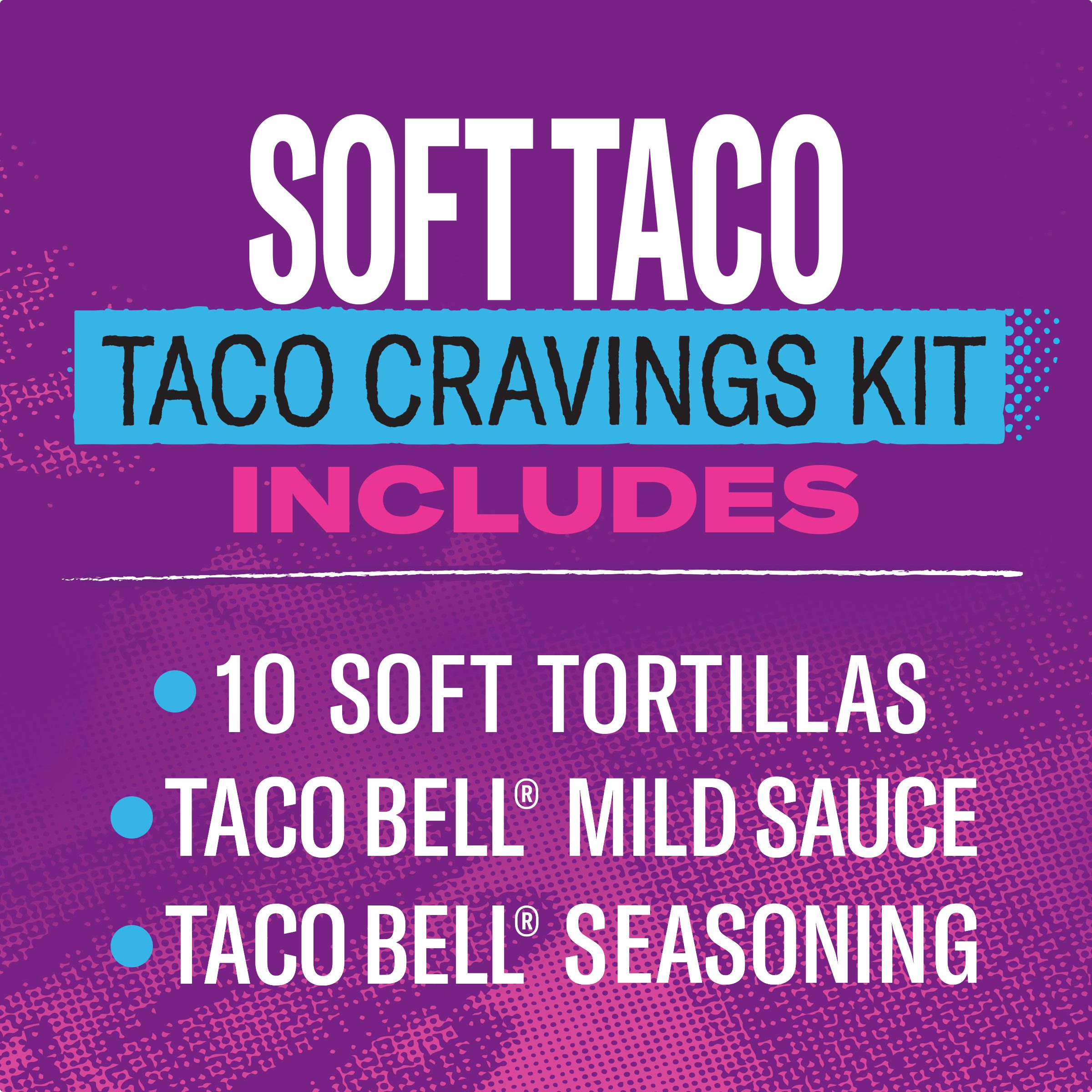 Soft Taco Dinner Kit with Ten Soft Tortillas, Mild Sauce & Seasoning