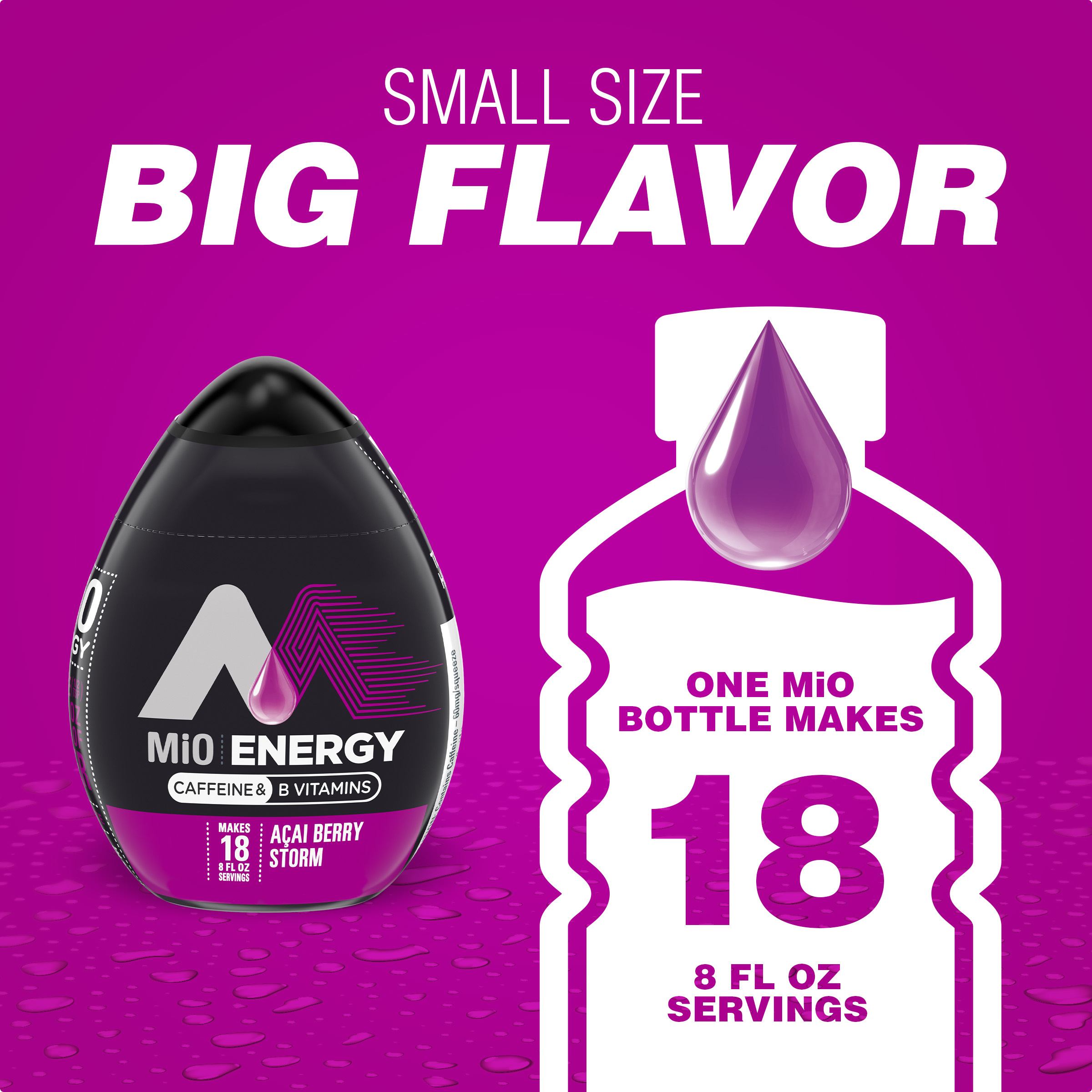 Acai Berry Storm Naturally Flavored Liquid Water Enhancer with Caffeine & B Vitamins