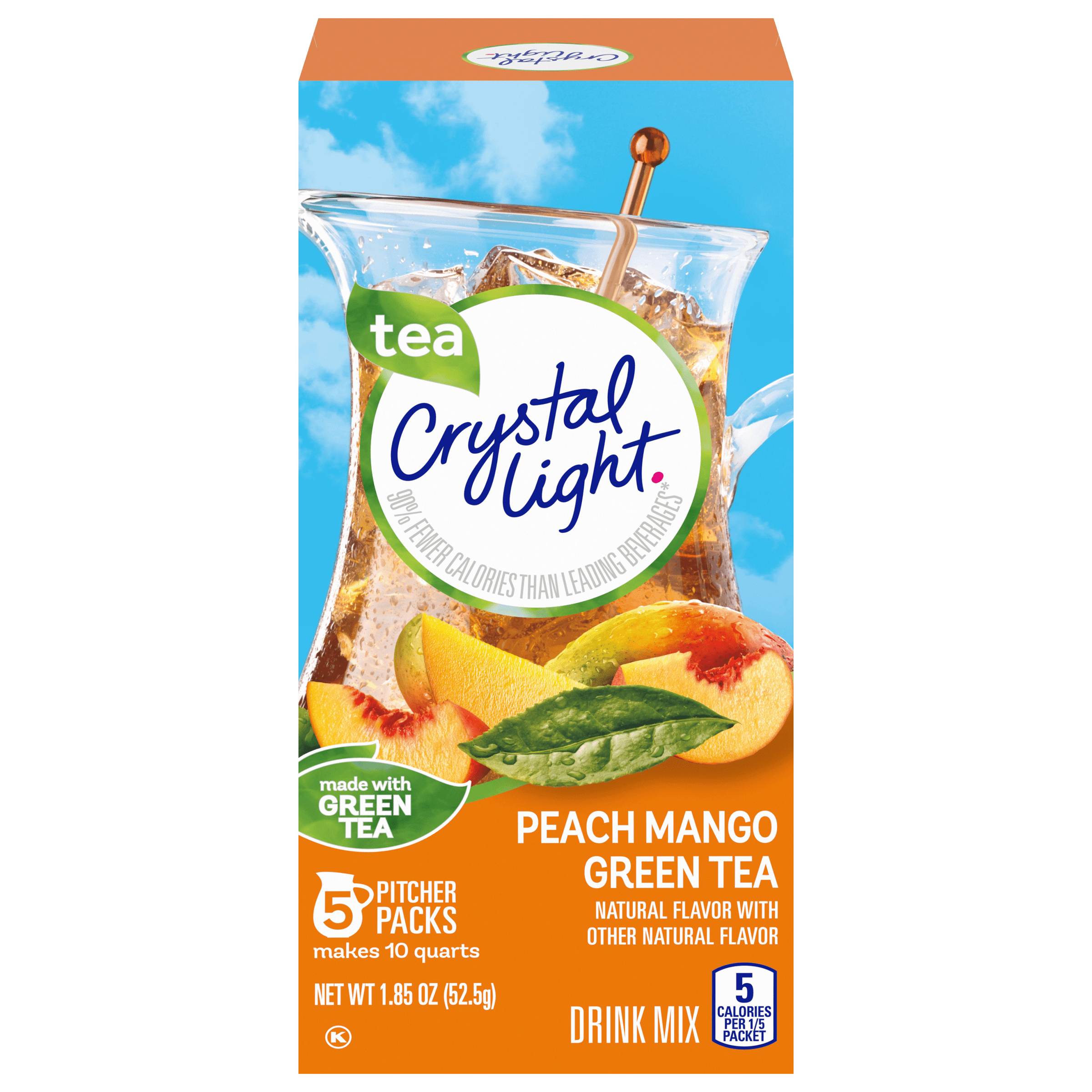 Peach Mango Green Tea Naturally Flavored Powdered Drink Mix