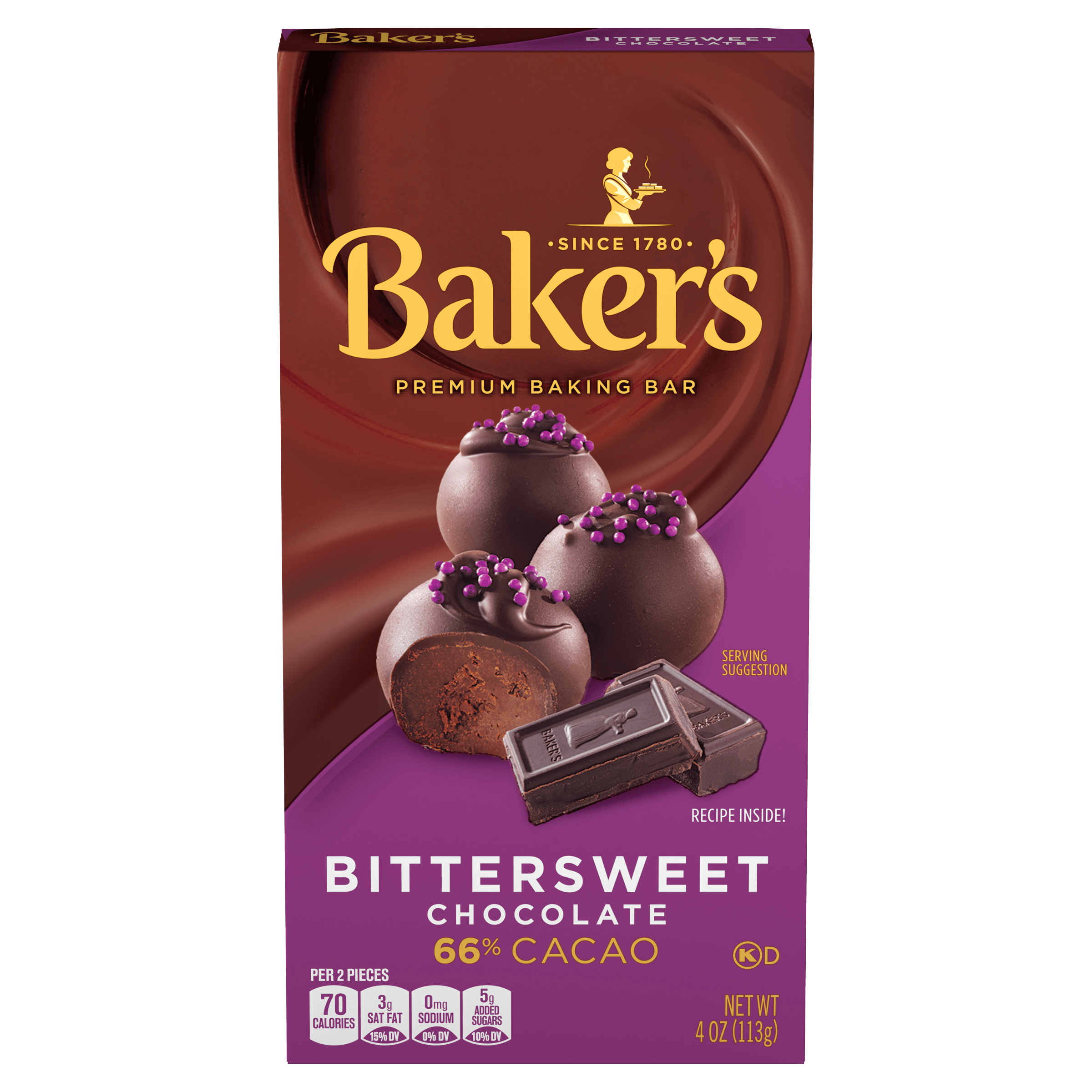 Bittersweet Chocolate Premium Baking Bar with 66 Cacao Baker's