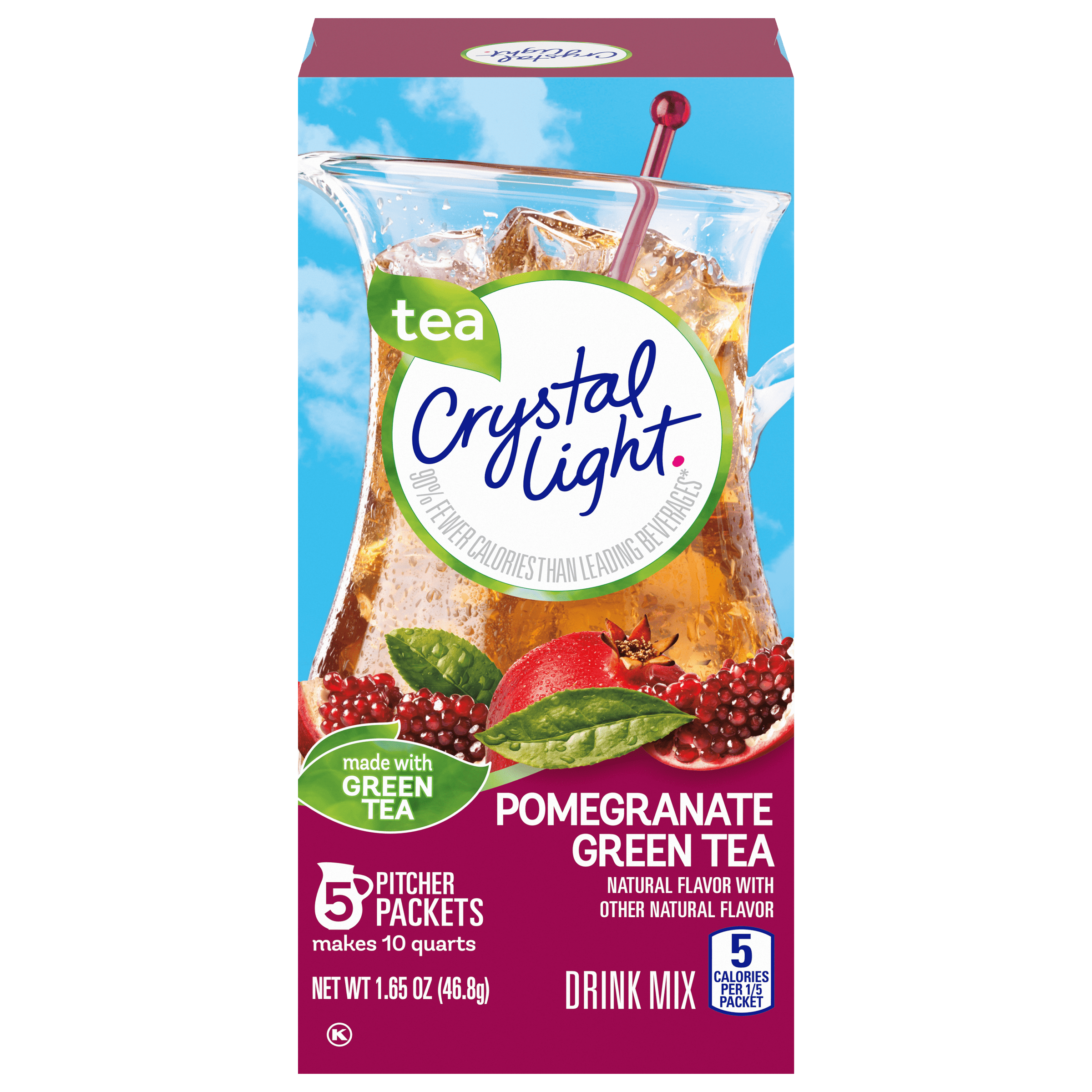 Pomegranate Green Tea Naturally Flavored Powdered Drink Mix