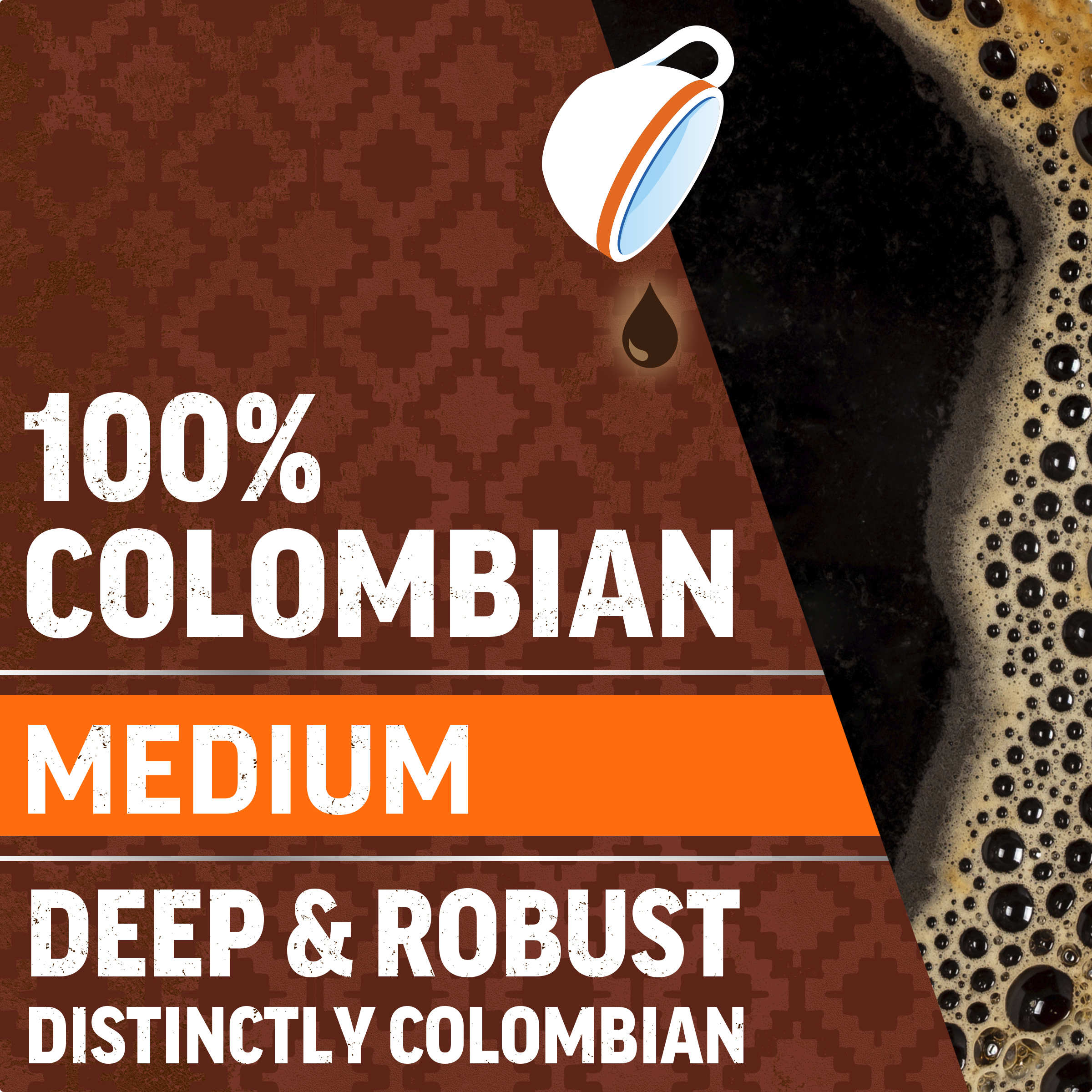 100% Colombian Medium Roast Ground Coffee