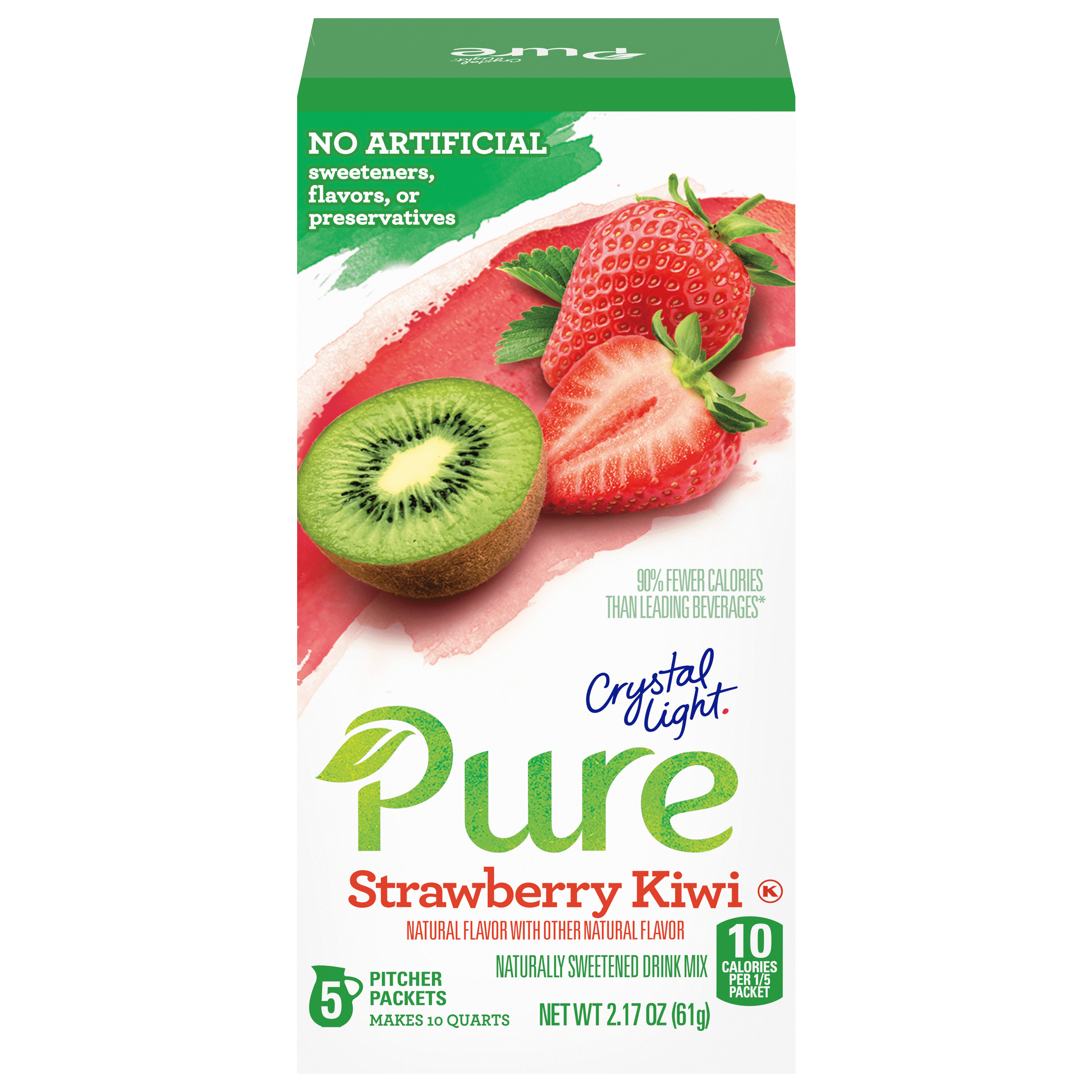 Strawberry Kiwi Naturally Flavored Powdered Drink Mix with No Artificial Sweeteners