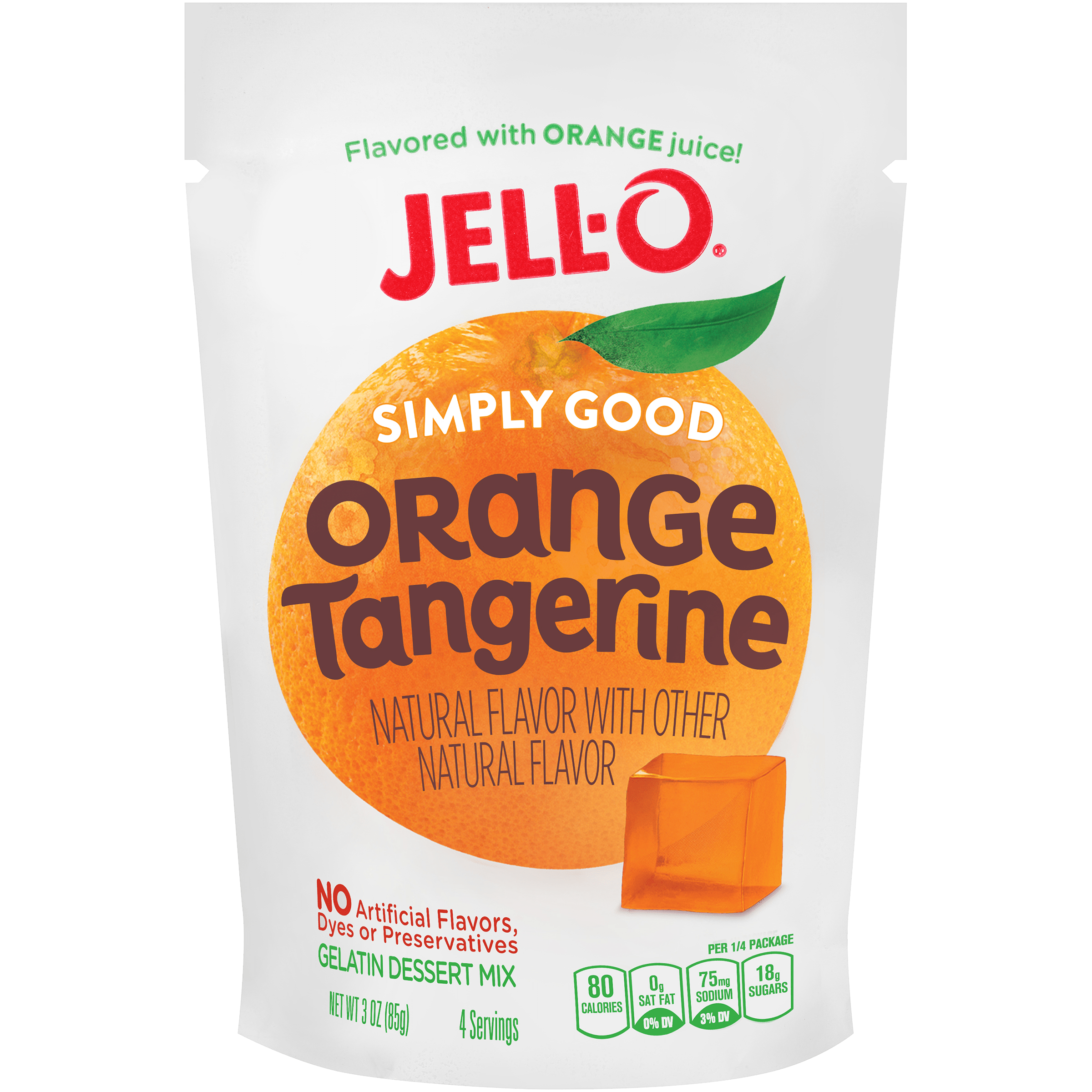 Simply Good Orange Tangerine Gelatin Mix