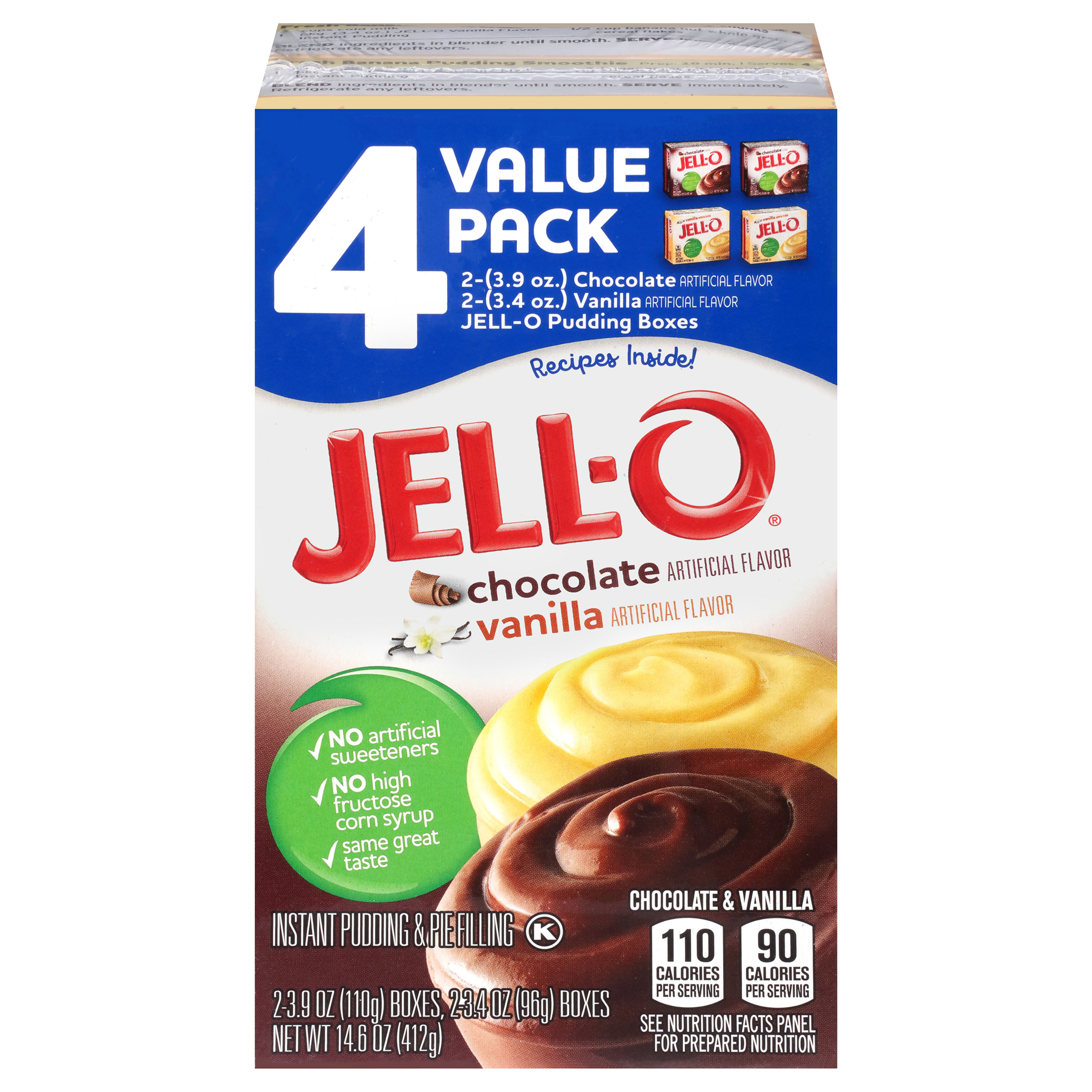 Chocolate & Vanilla Instant Pudding & Pie Filling Mix Value Pack