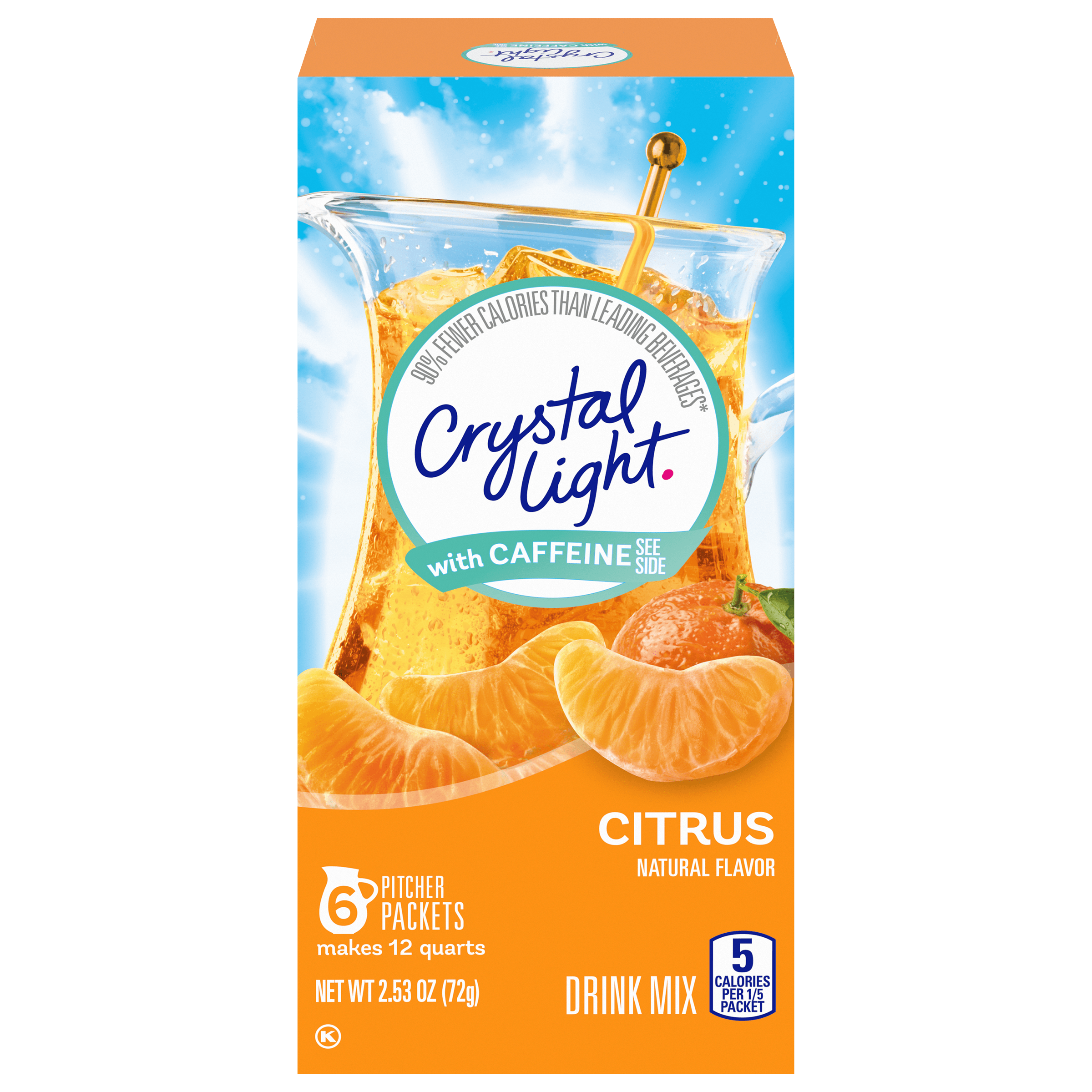 Citrus Naturally Flavored Powdered Drink Mix with Caffeine