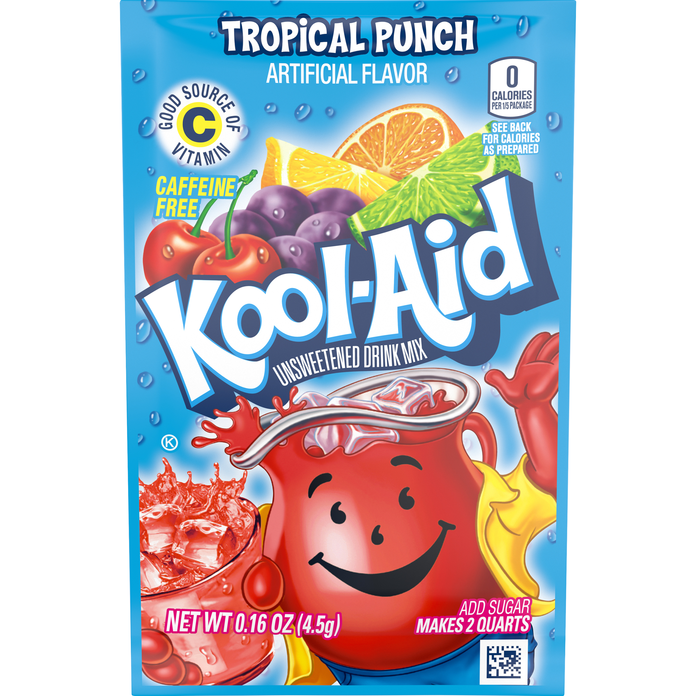 Unsweetened Tropical Punch Artificially Flavored Powdered Soft Drink Mix