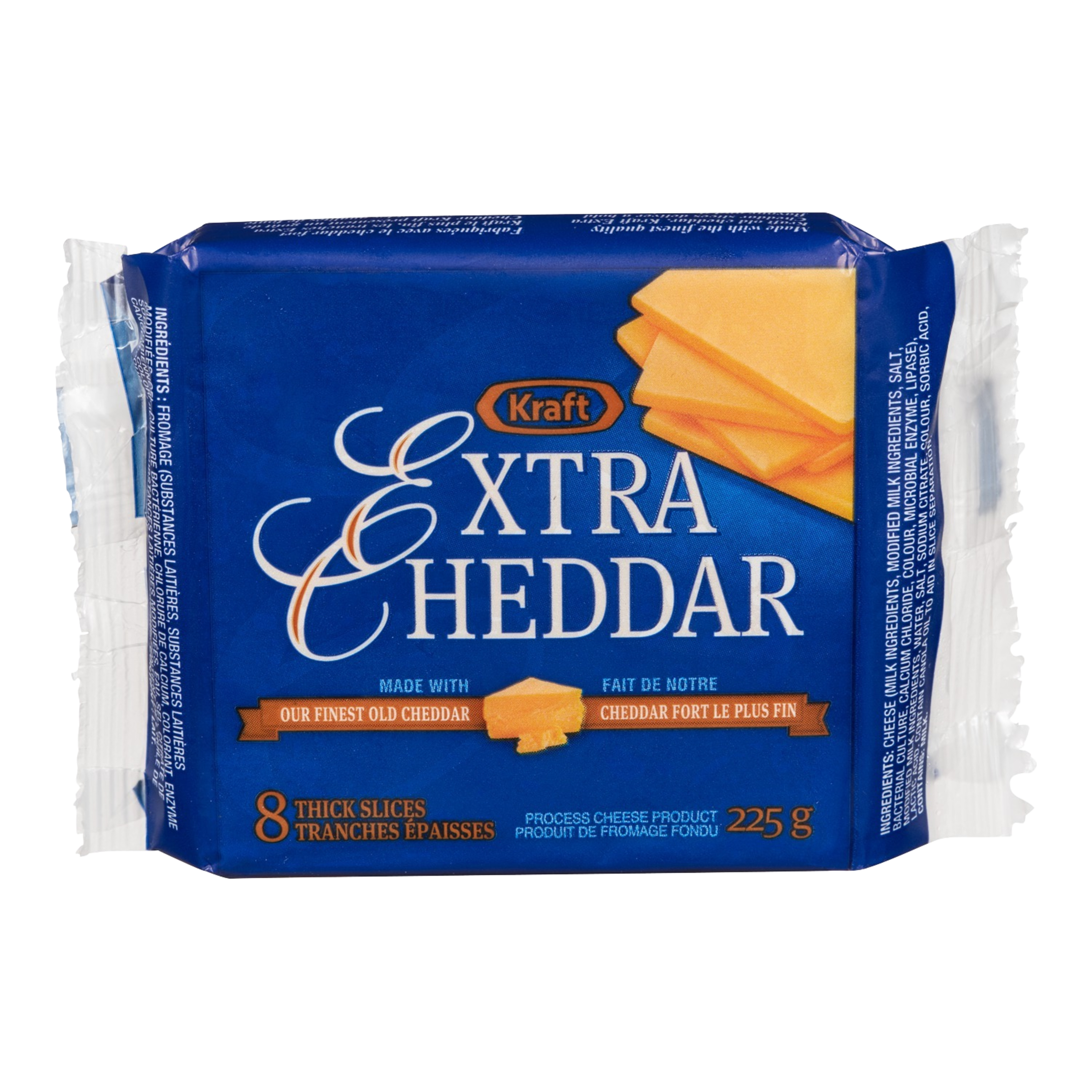 225 Gr Processed Cheese Slices Extra Cheddar