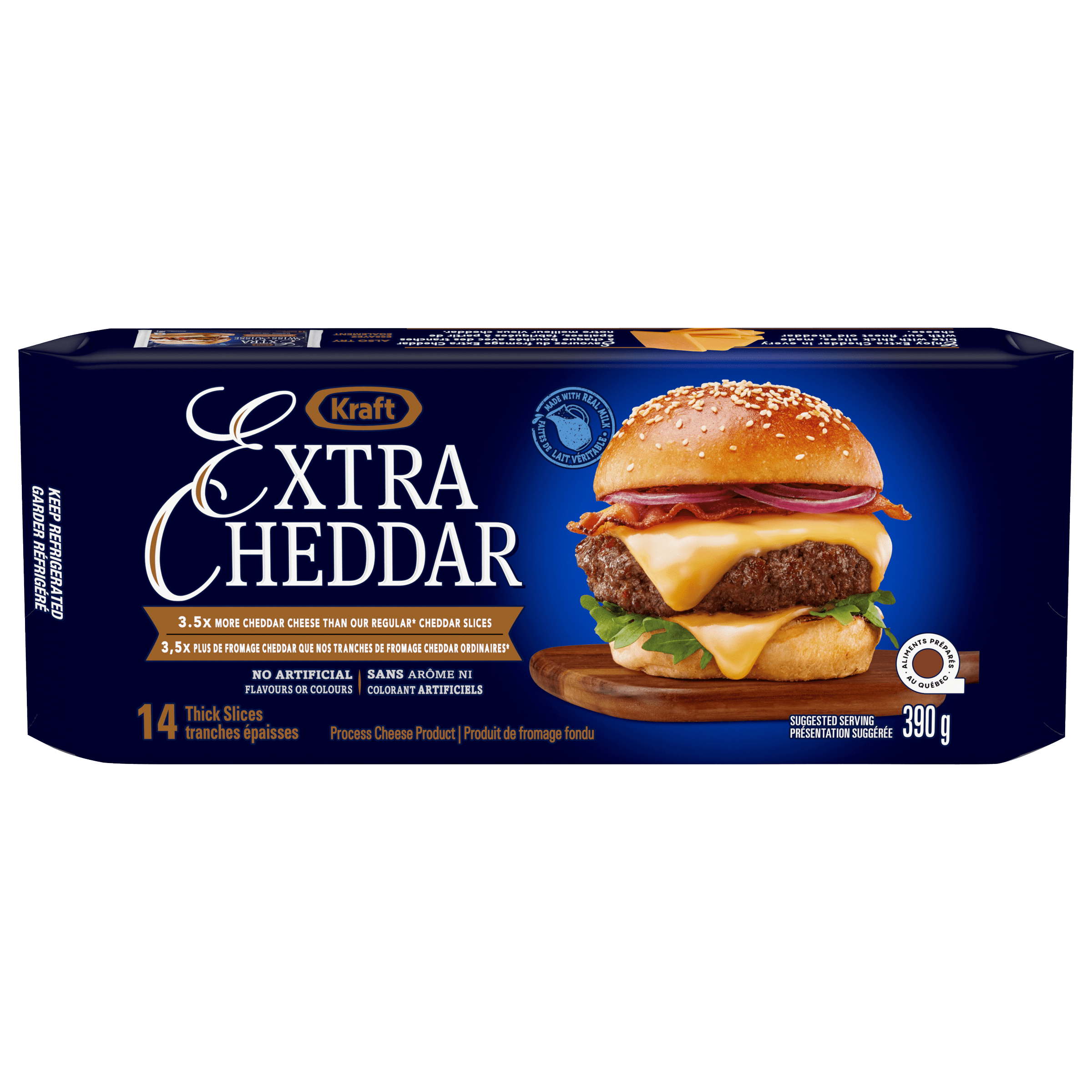 Tranches de fromage Extra Cheddar