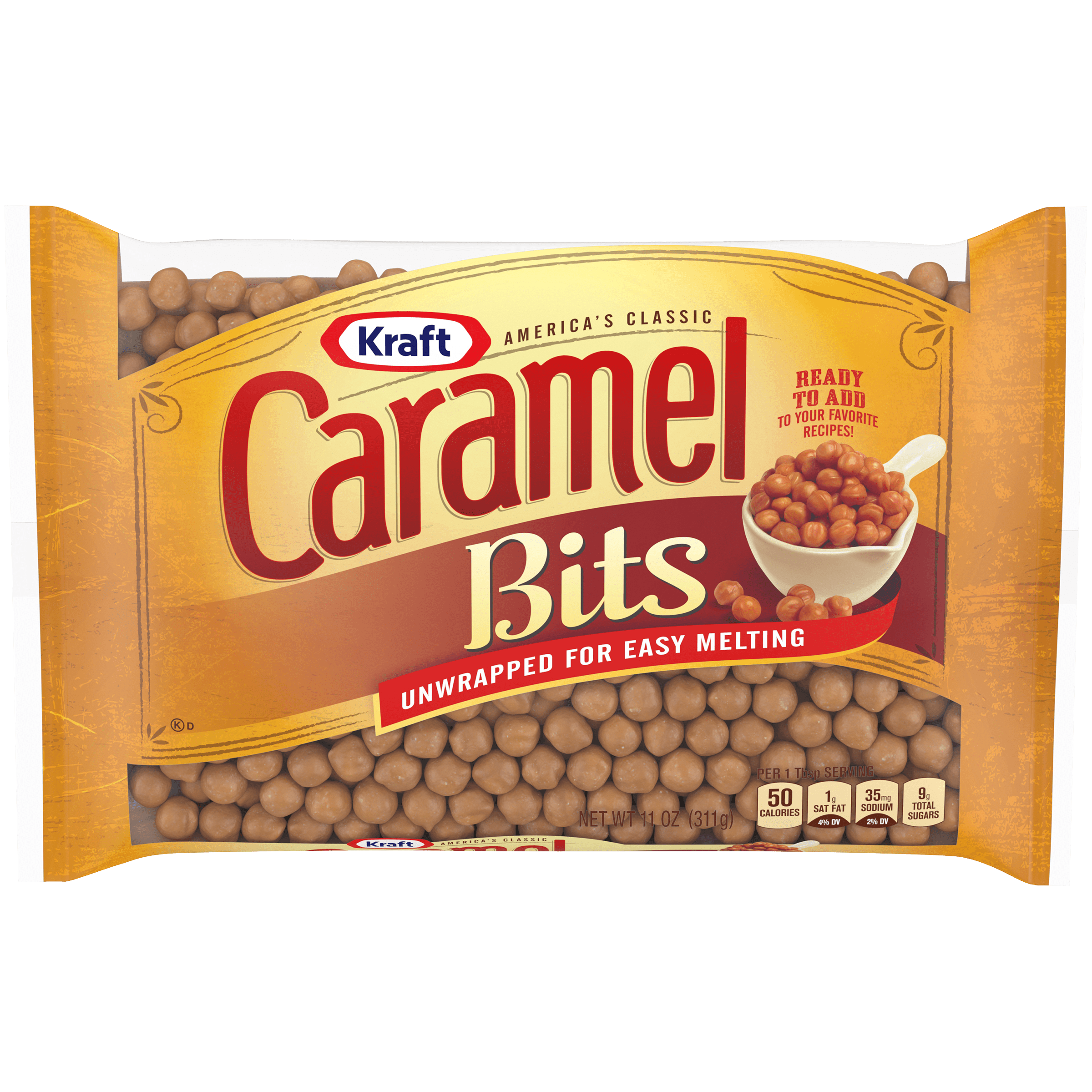 America's Classic Unwrapped Candy Caramel Bits for Easy Melting
