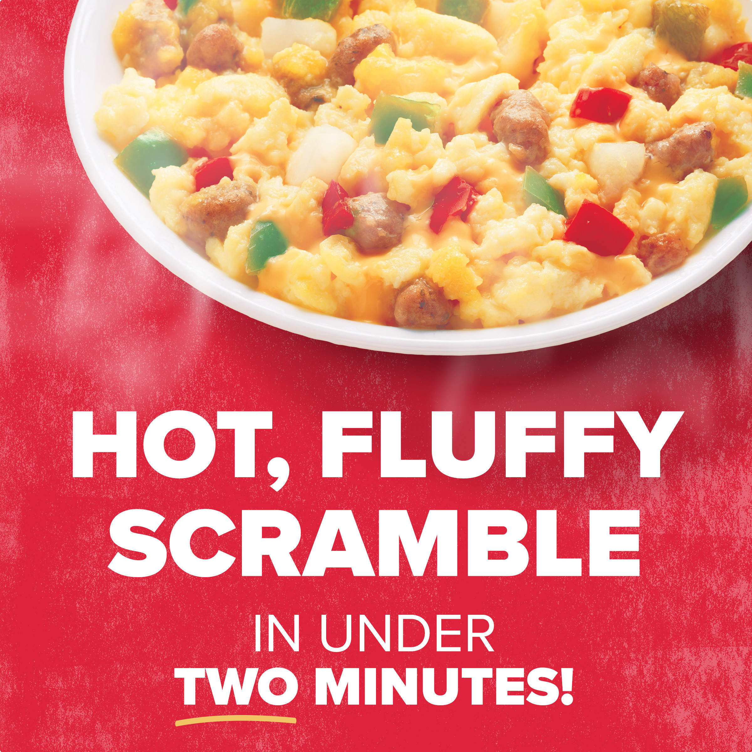 Ultimate Scramble Breakfast Bowl Kit with Pork Sausage, Cheddar Cheese, Potatoes, Onions & Green & Red Peppers