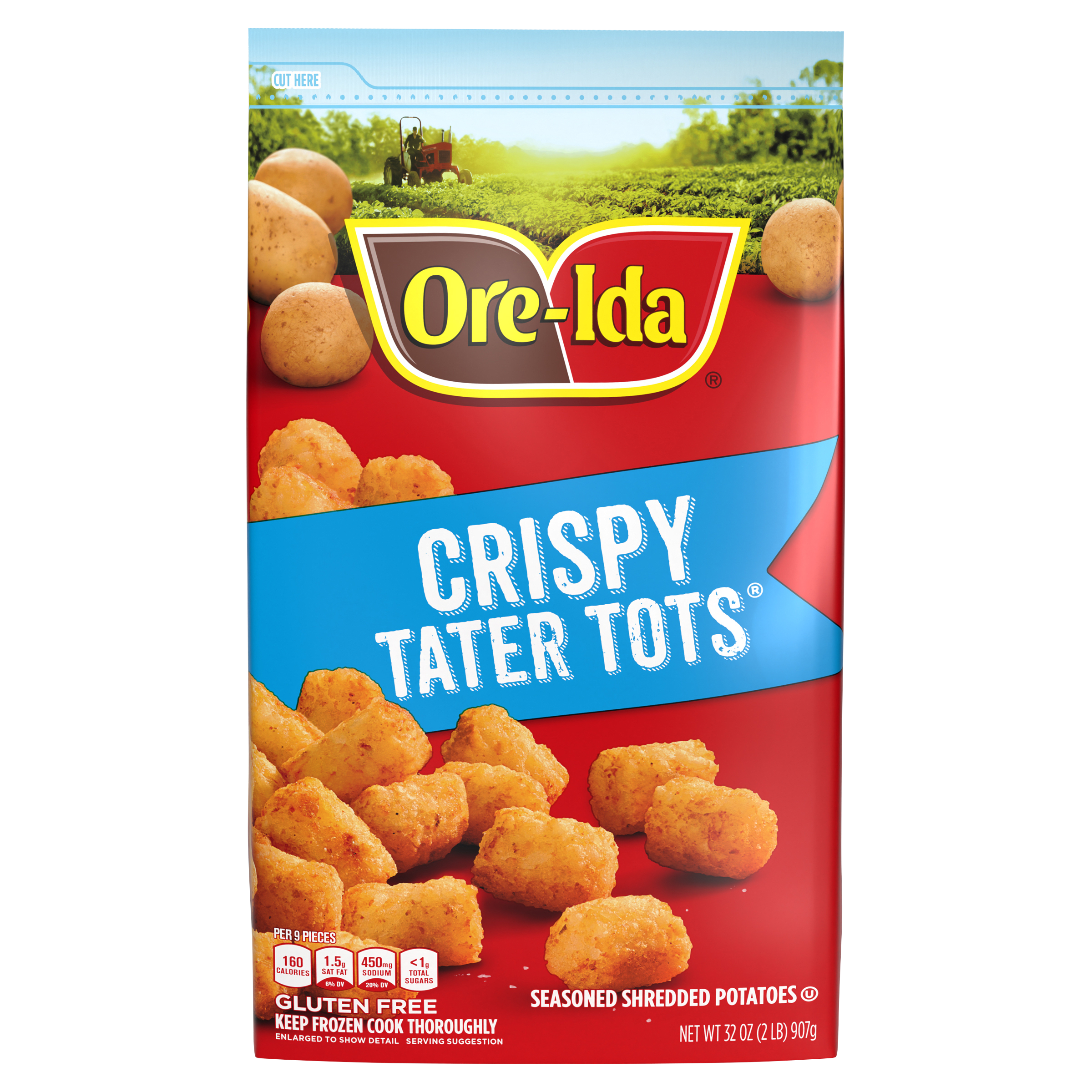 Golden Tater Tots Seasoned Shredded Frozen Potatoes