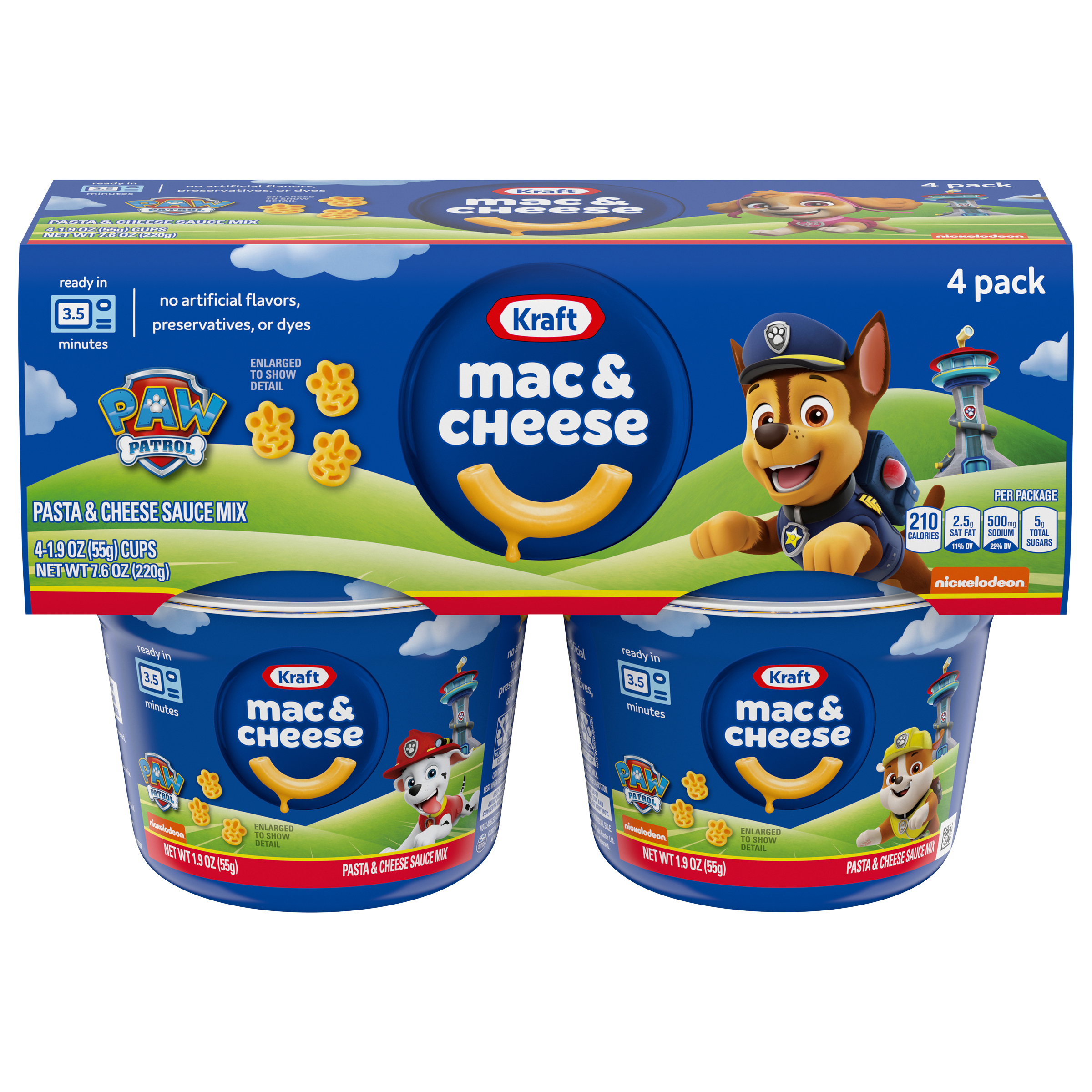 Mac & Cheese Macaroni and Cheese Dinner Easy Microwavable Dinner with Nickelodeon Paw Patrol Pasta Shapes