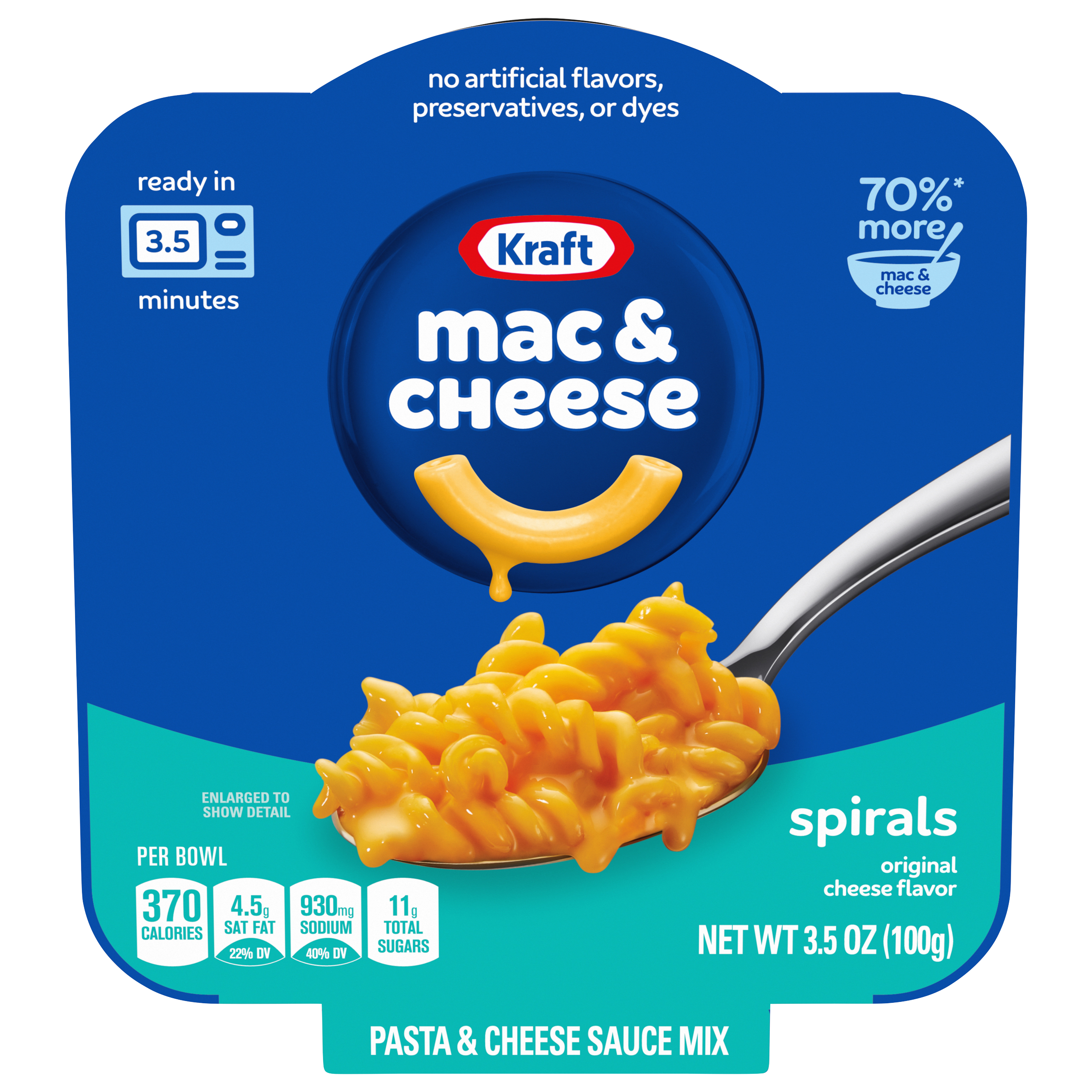 Spirals Original Mac & Cheese Macaroni and Cheese Dinner Big Bowl Dinner