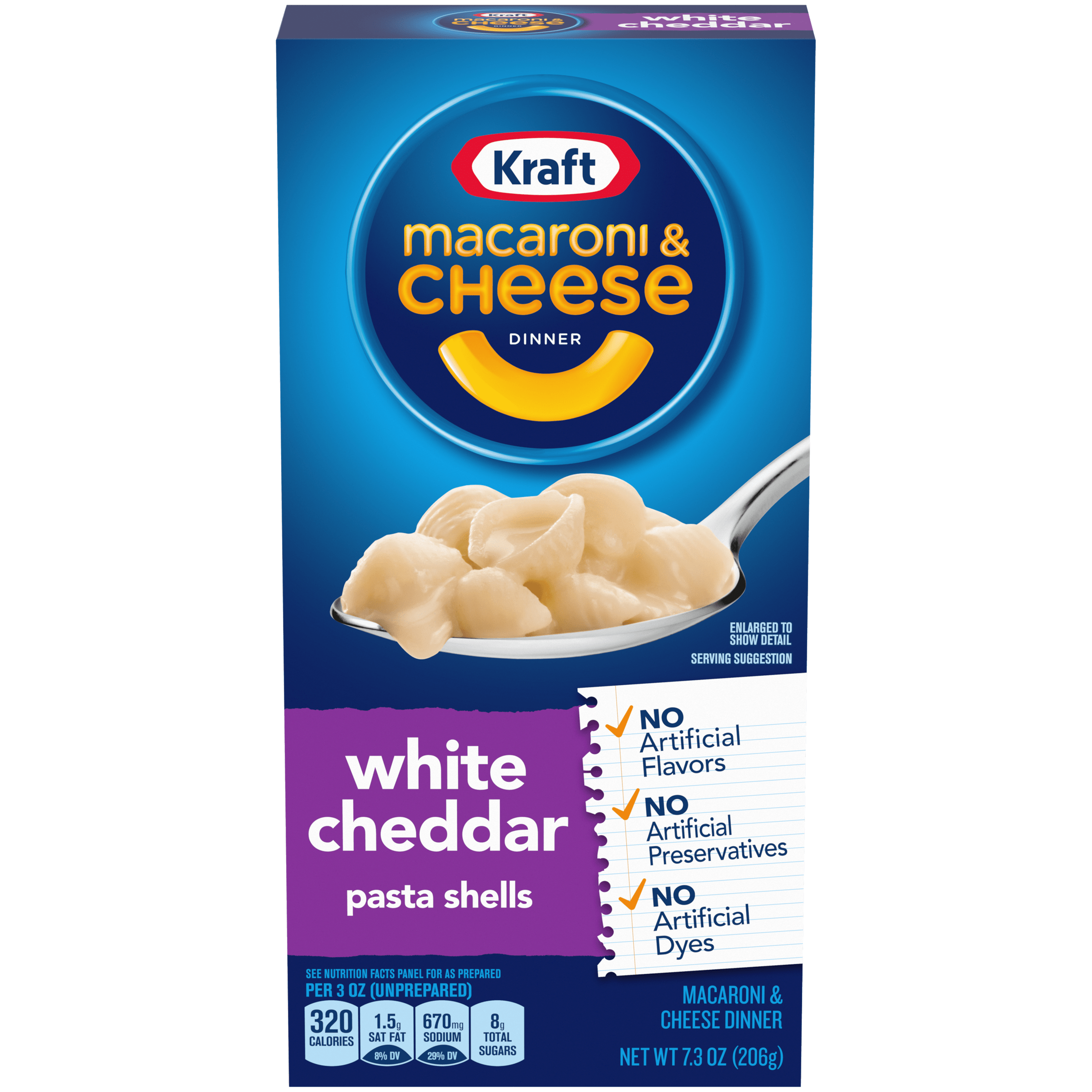 White Cheddar Macaroni & Cheese Dinner with Pasta Shells Products