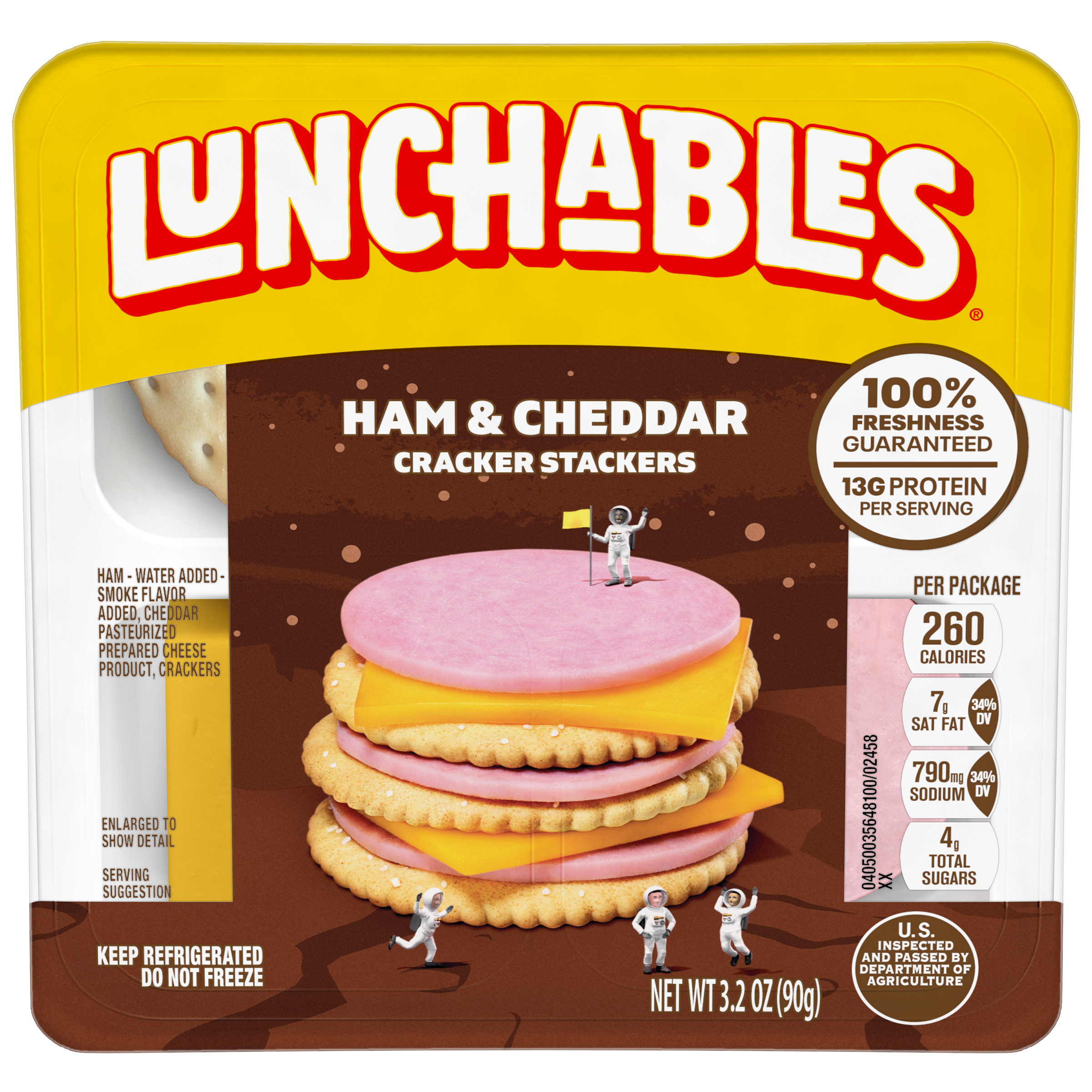 Ham & Cheddar Cheese with Crackers Snack Kit