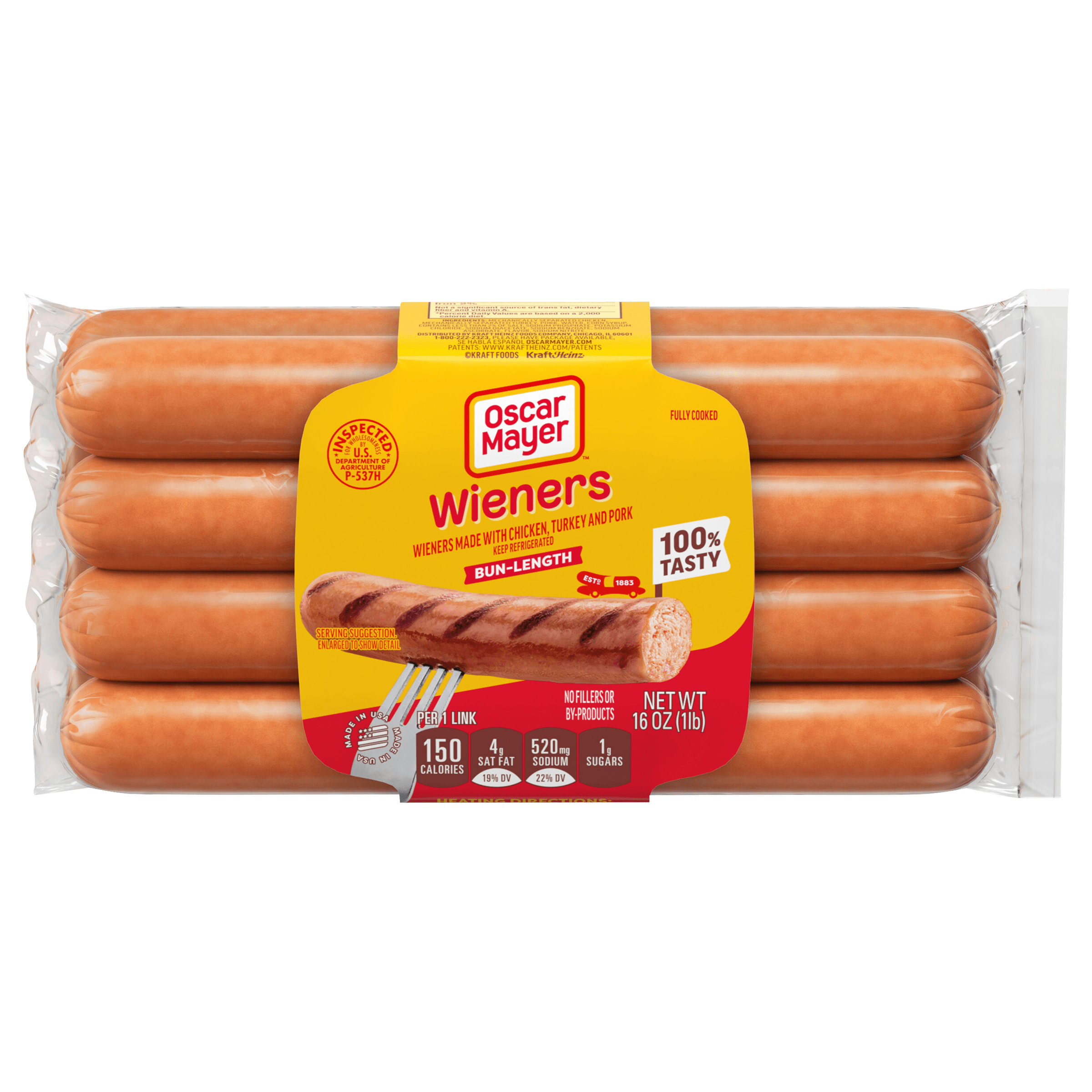 Bun-Length Wieners Hot Dogs