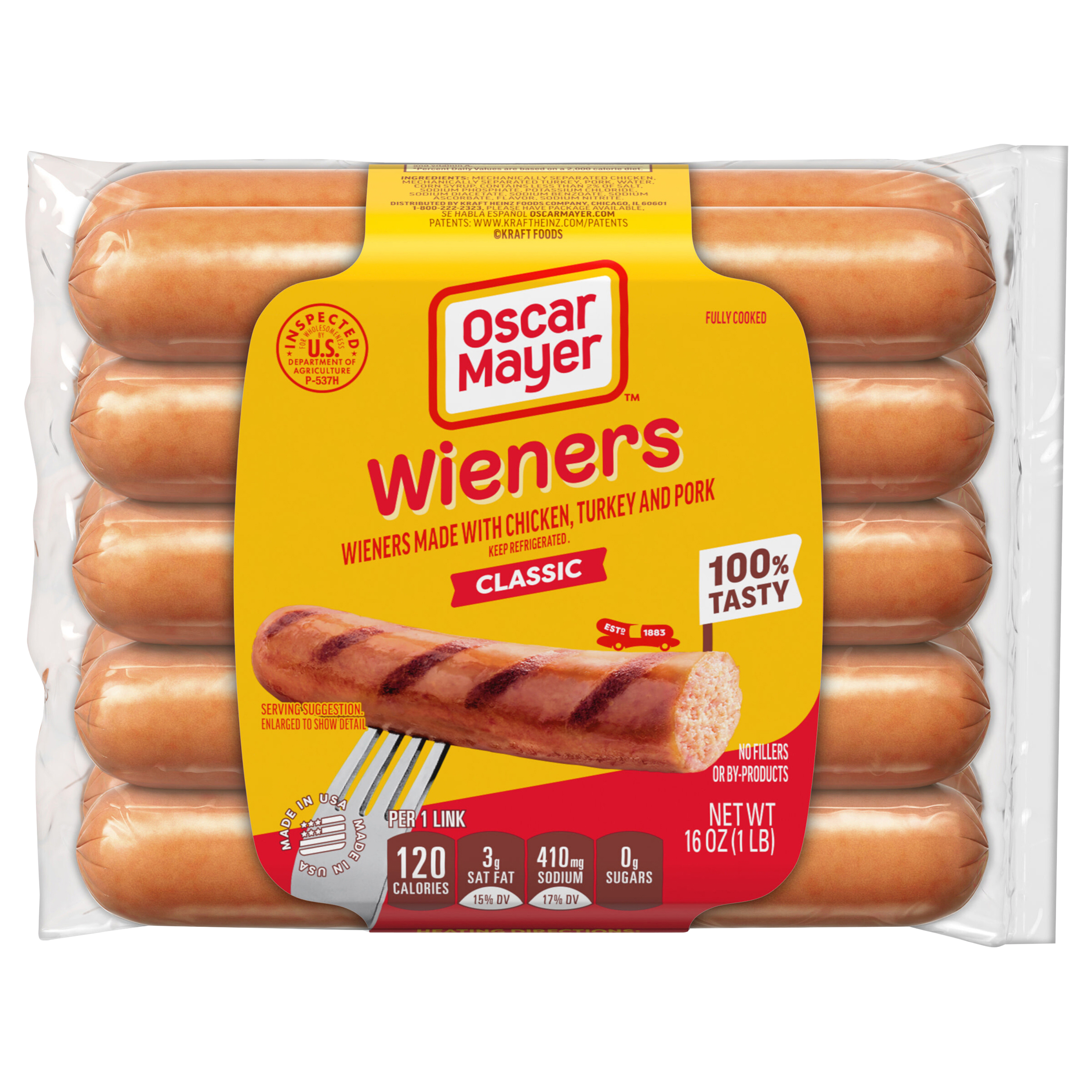 Classic Uncured Wieners Hot Dogs