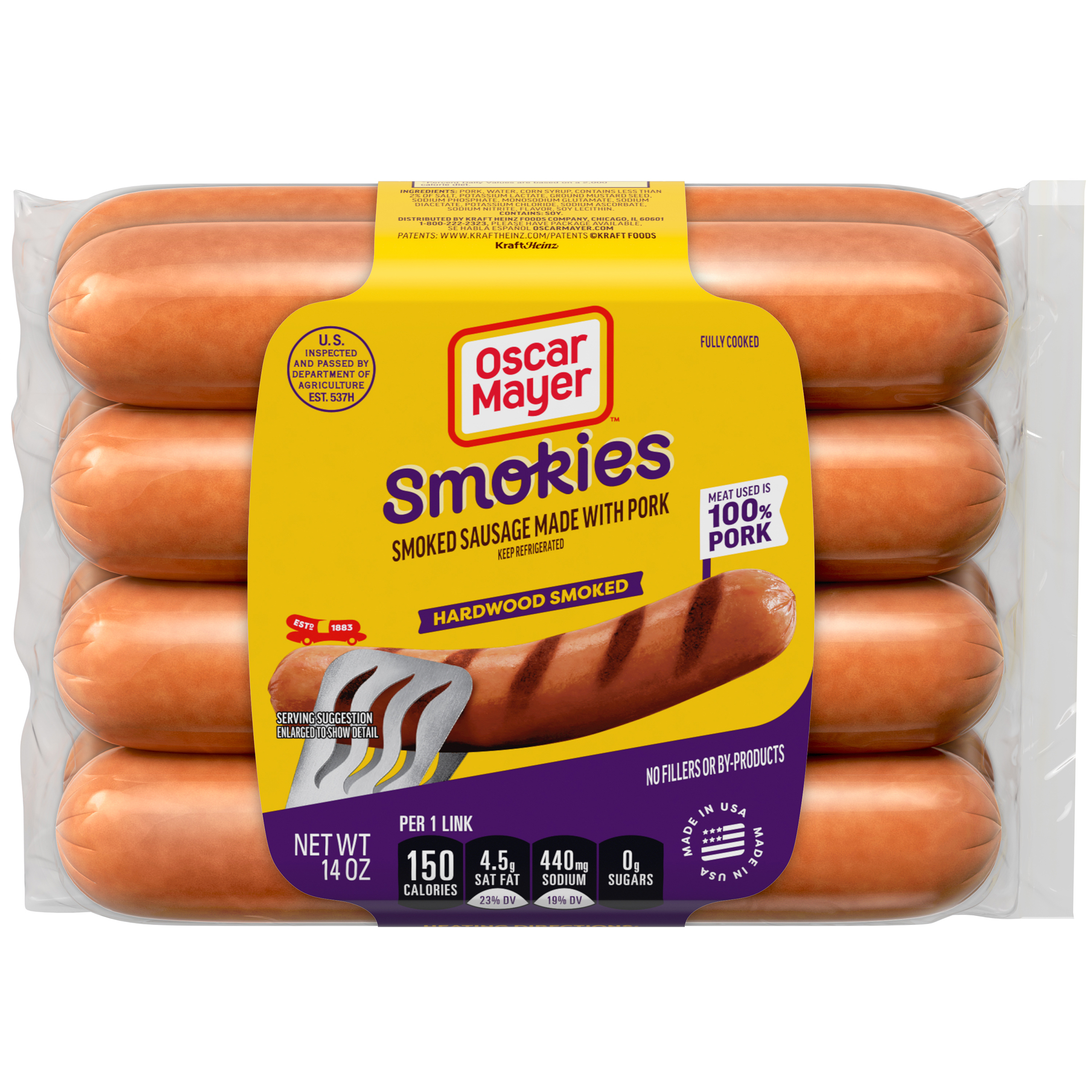 Smokies Hardwood Smoked Sausage Hot Dogs