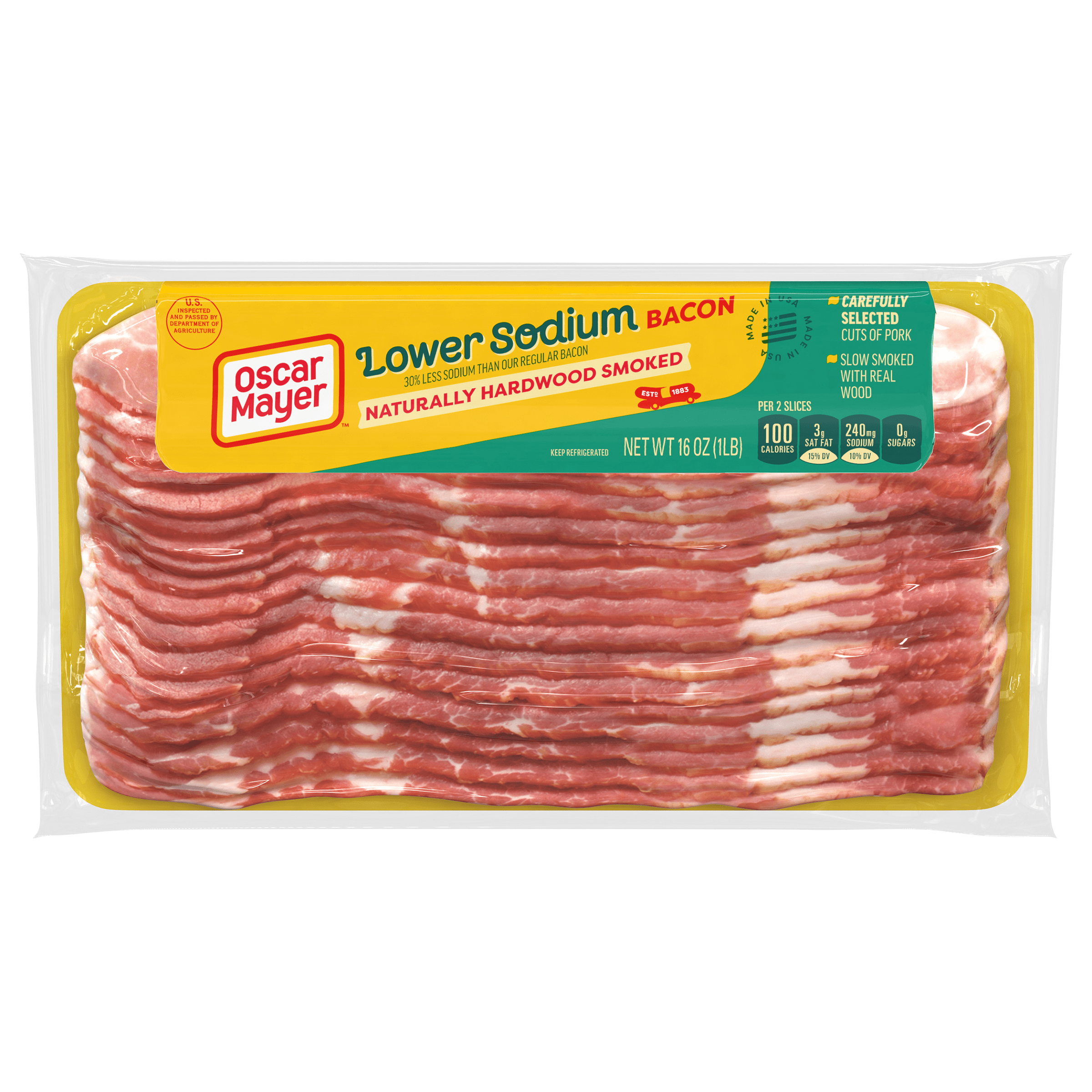 Naturally Hardwood Smoked Bacon with 30% Lower Sodium