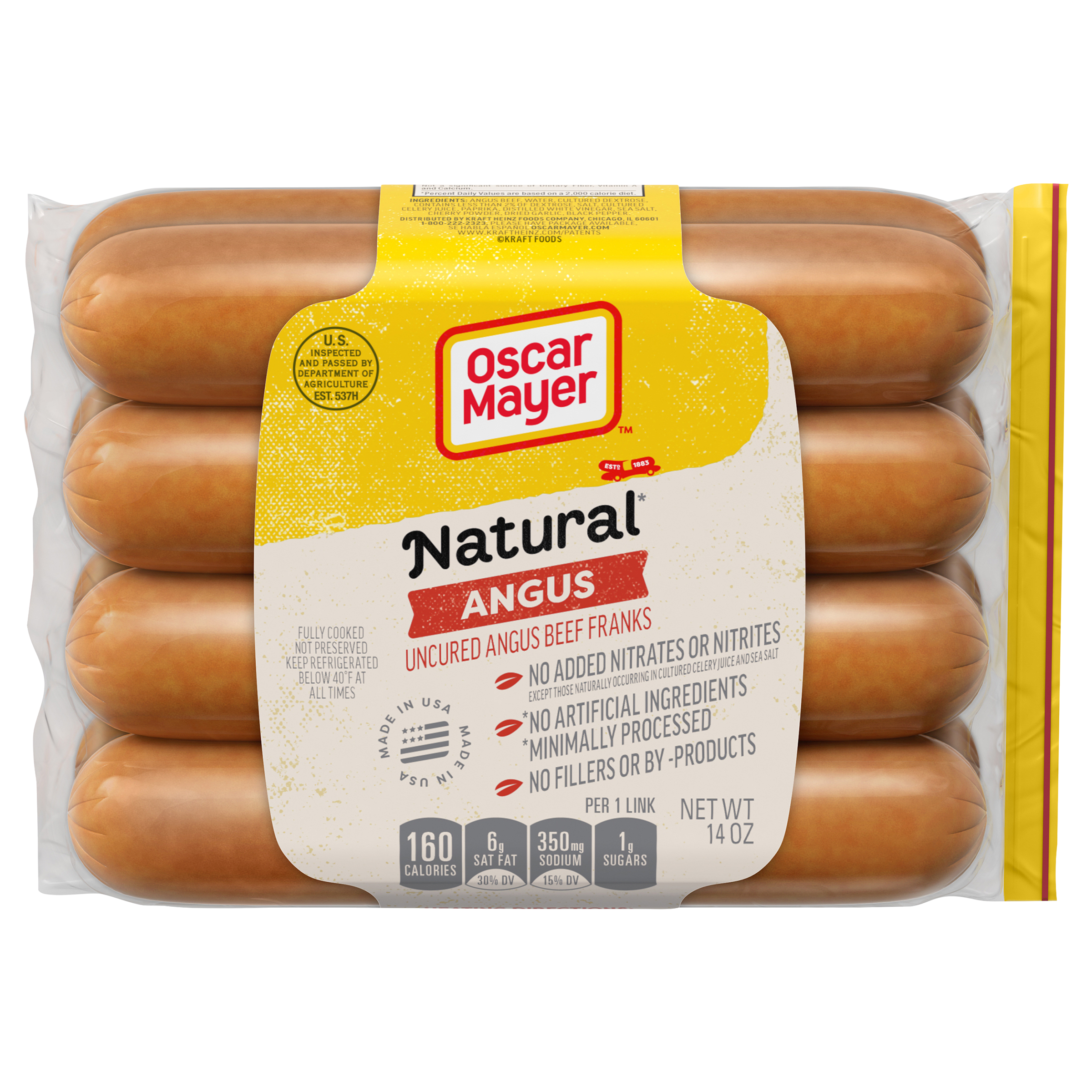 Natural Angus Beef Uncured Franks Hot Dogs